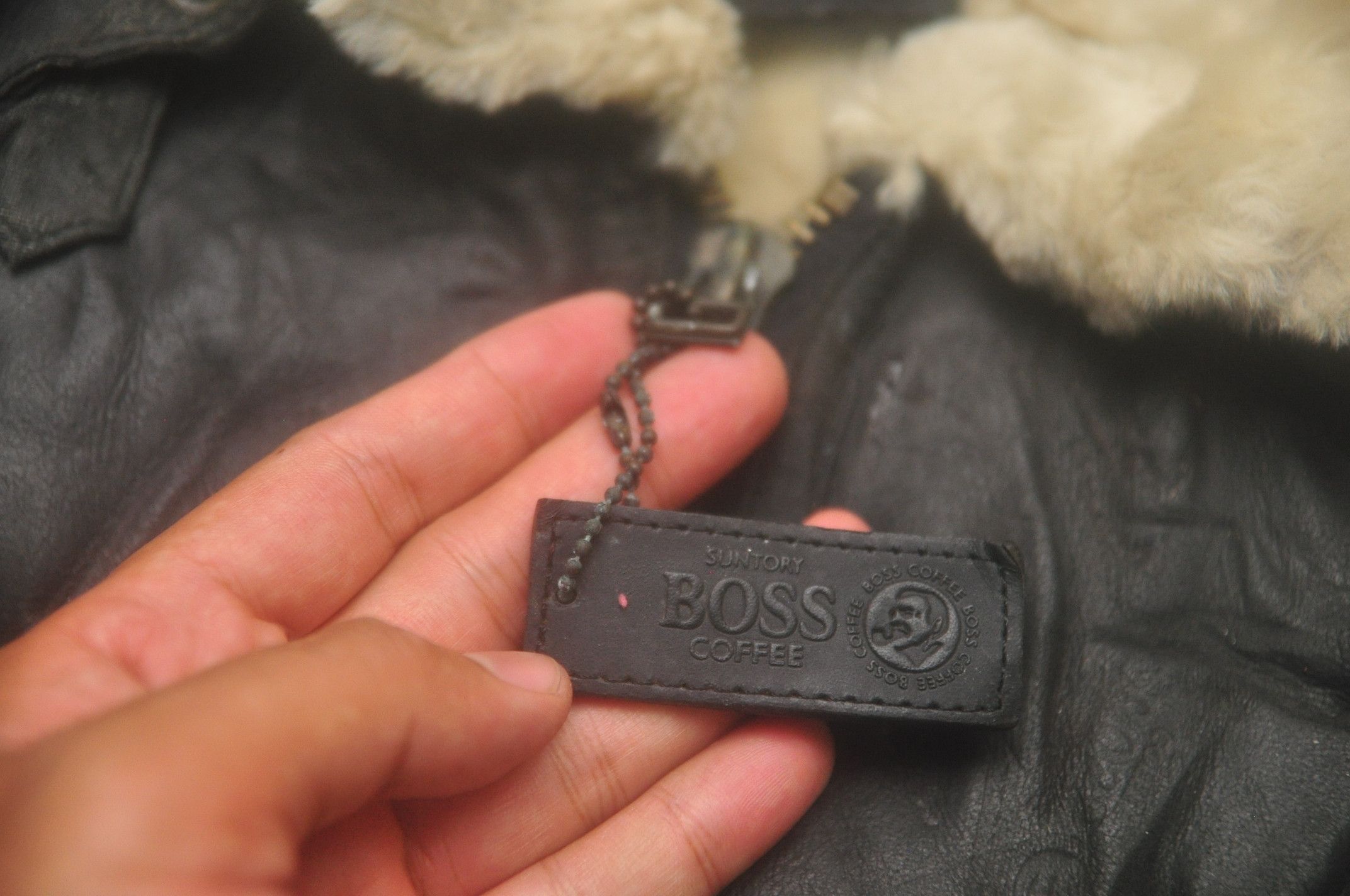 Designer × Hugo Boss × Japanese Brand Vintage BOSS Cafe Suntory Leather Jacket Travis Scott Style Size US L / EU 52-54 / 3 - 11 Thumbnail