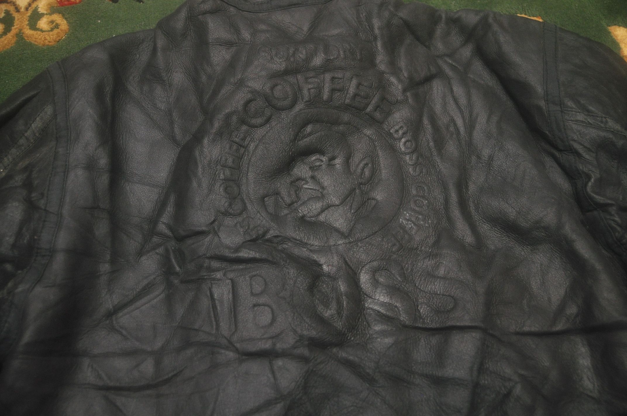 Designer × Hugo Boss × Japanese Brand Vintage BOSS Cafe Suntory Leather Jacket Travis Scott Style Size US L / EU 52-54 / 3 - 14 Thumbnail