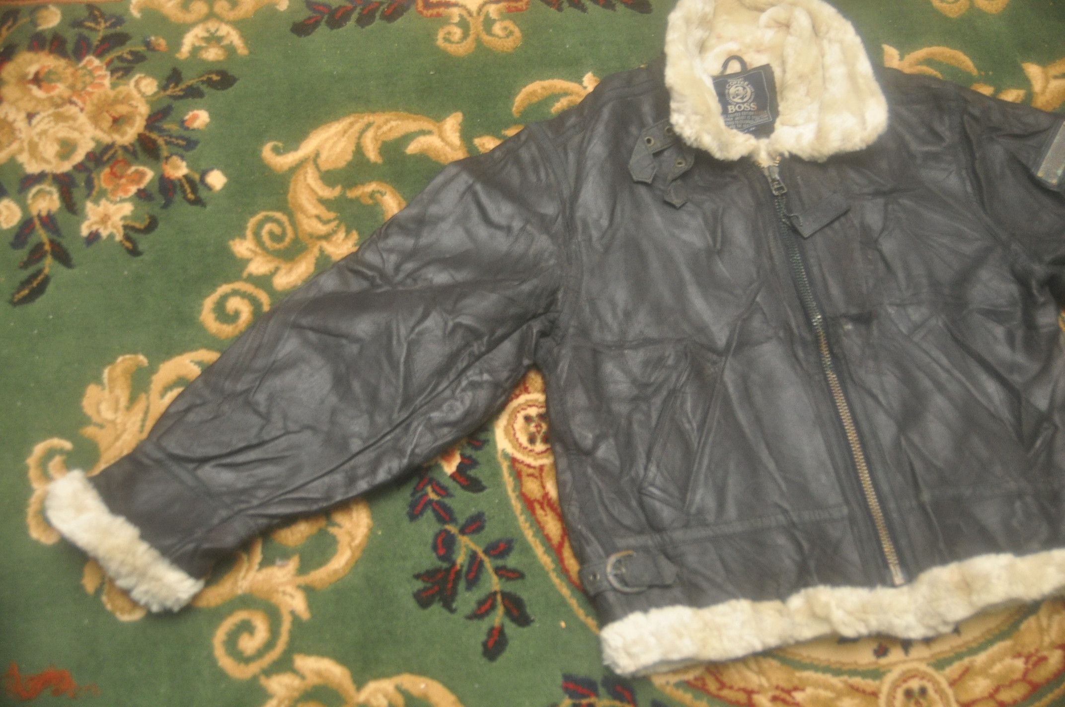 Designer × Hugo Boss × Japanese Brand Vintage BOSS Cafe Suntory Leather Jacket Travis Scott Style Size US L / EU 52-54 / 3 - 5 Thumbnail