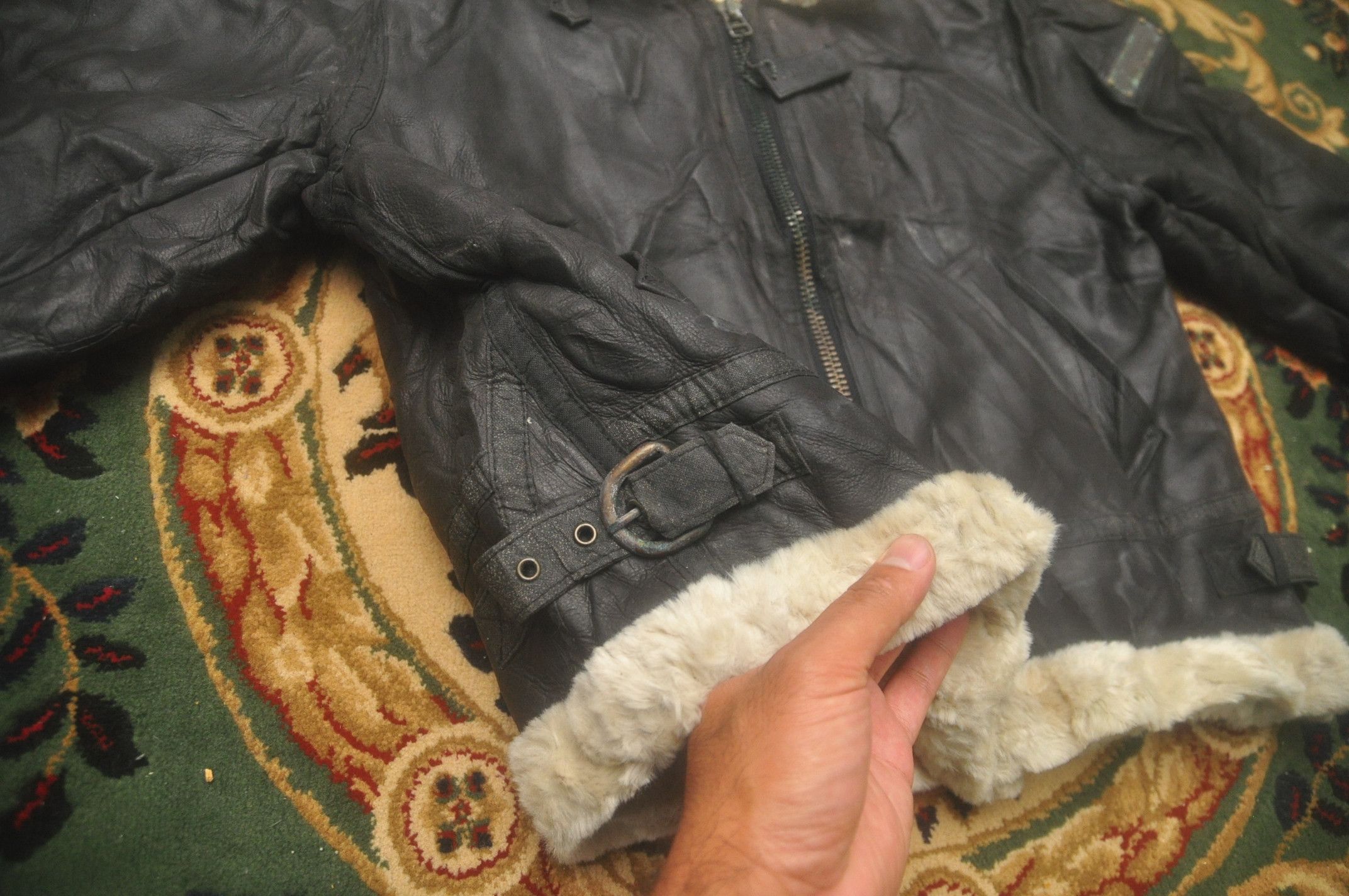 Designer × Hugo Boss × Japanese Brand Vintage BOSS Cafe Suntory Leather Jacket Travis Scott Style Size US L / EU 52-54 / 3 - 8 Thumbnail