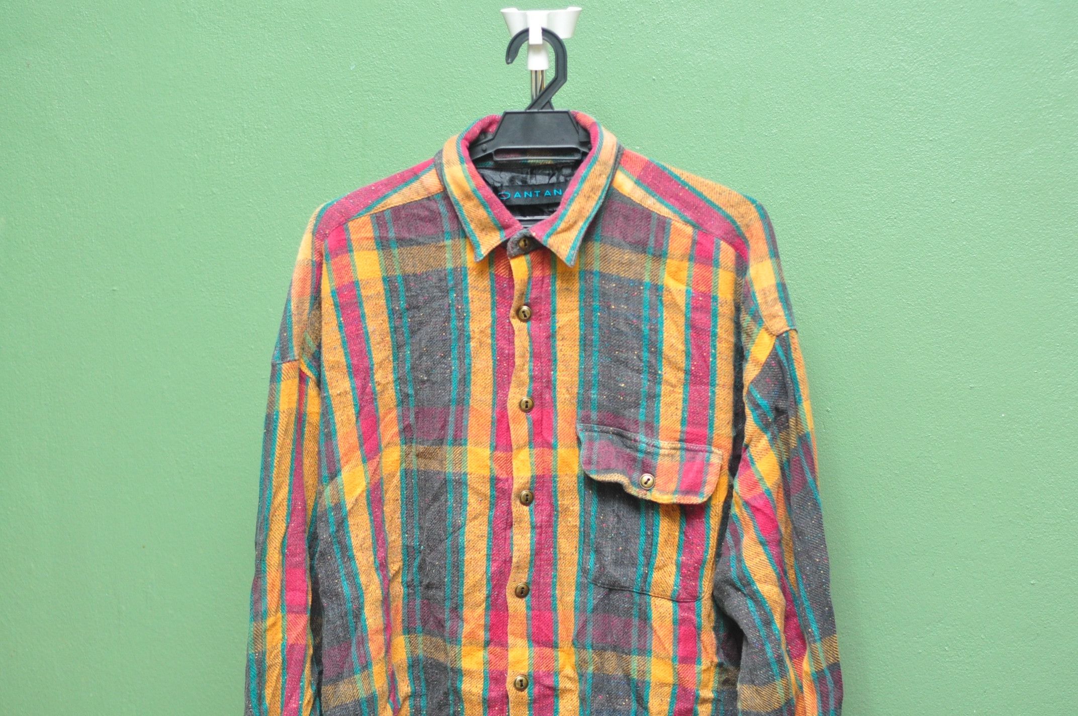 Japanese Brand × Vintage Vintage Santana Flannel Japanese Travis Scott Fashion Style Size US XL / EU 56 / 4 - 3 Thumbnail