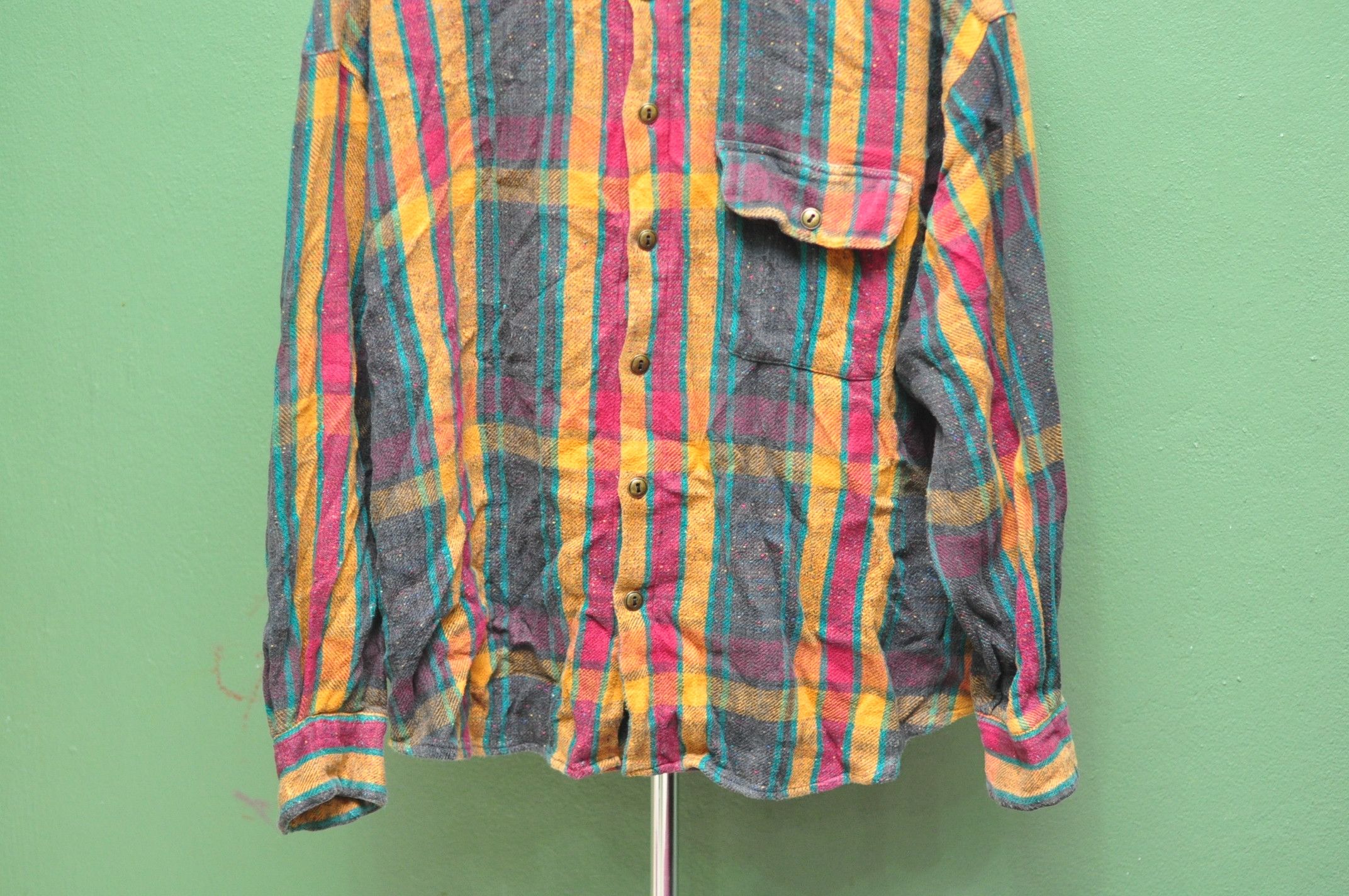 Japanese Brand × Vintage Vintage Santana Flannel Japanese Travis Scott Fashion Style Size US XL / EU 56 / 4 - 4 Thumbnail