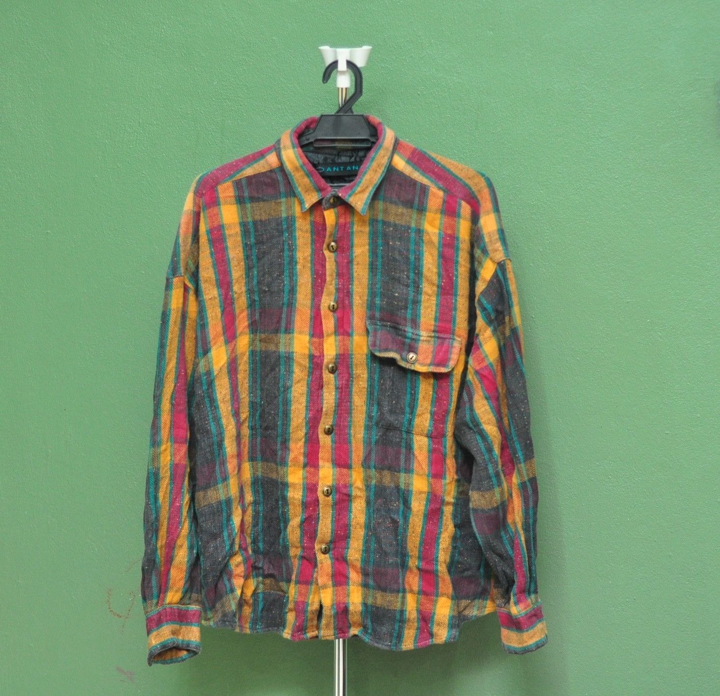 Japanese Brand × Vintage Vintage Santana Flannel Japanese Travis Scott Fashion Style Size US XL / EU 56 / 4 - 1 Thumbnail