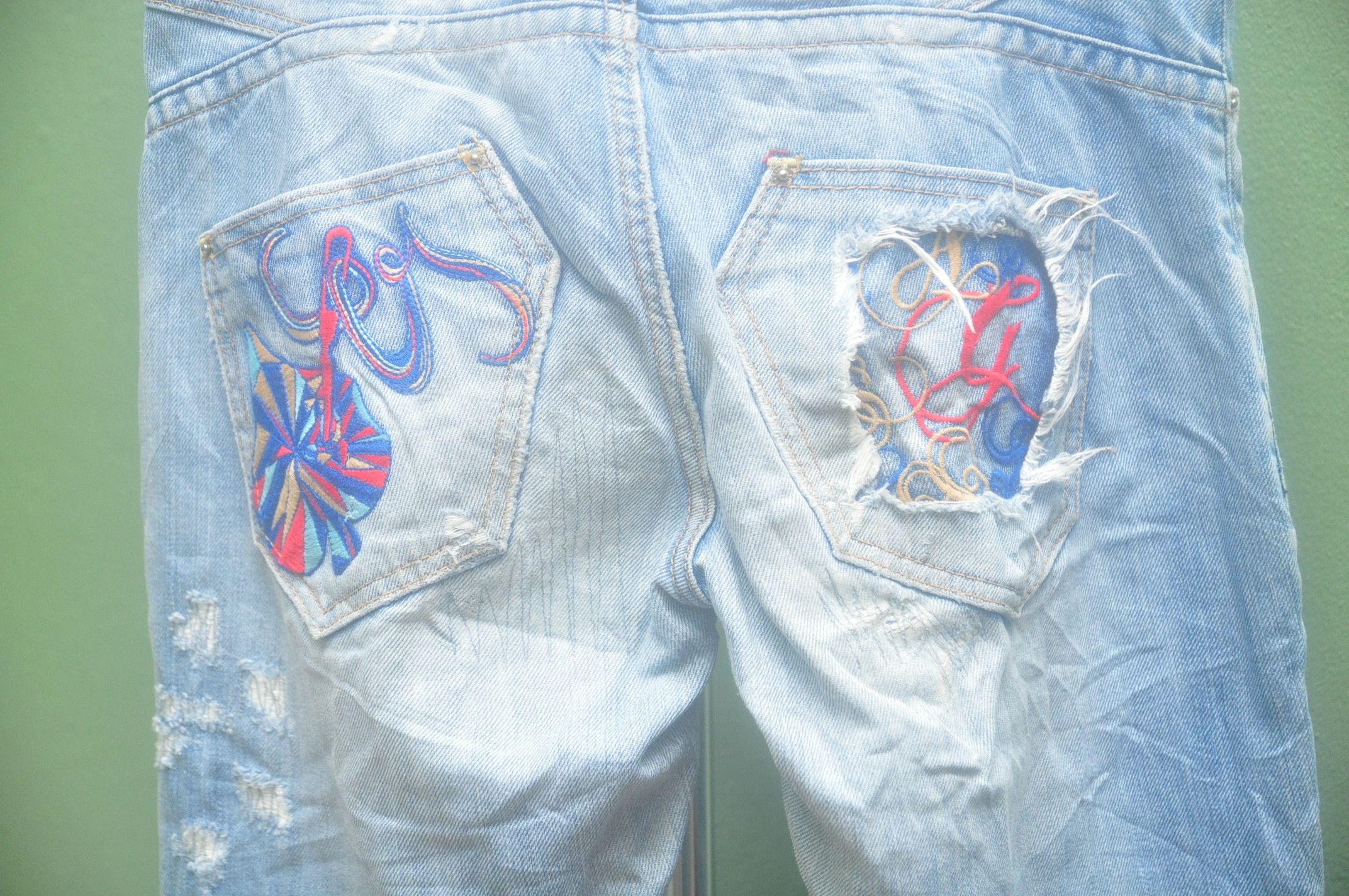 Japanese Brand Vintage Grasshopper Distressed Travis Scott Fashion Style Size US 31 - 6 Thumbnail