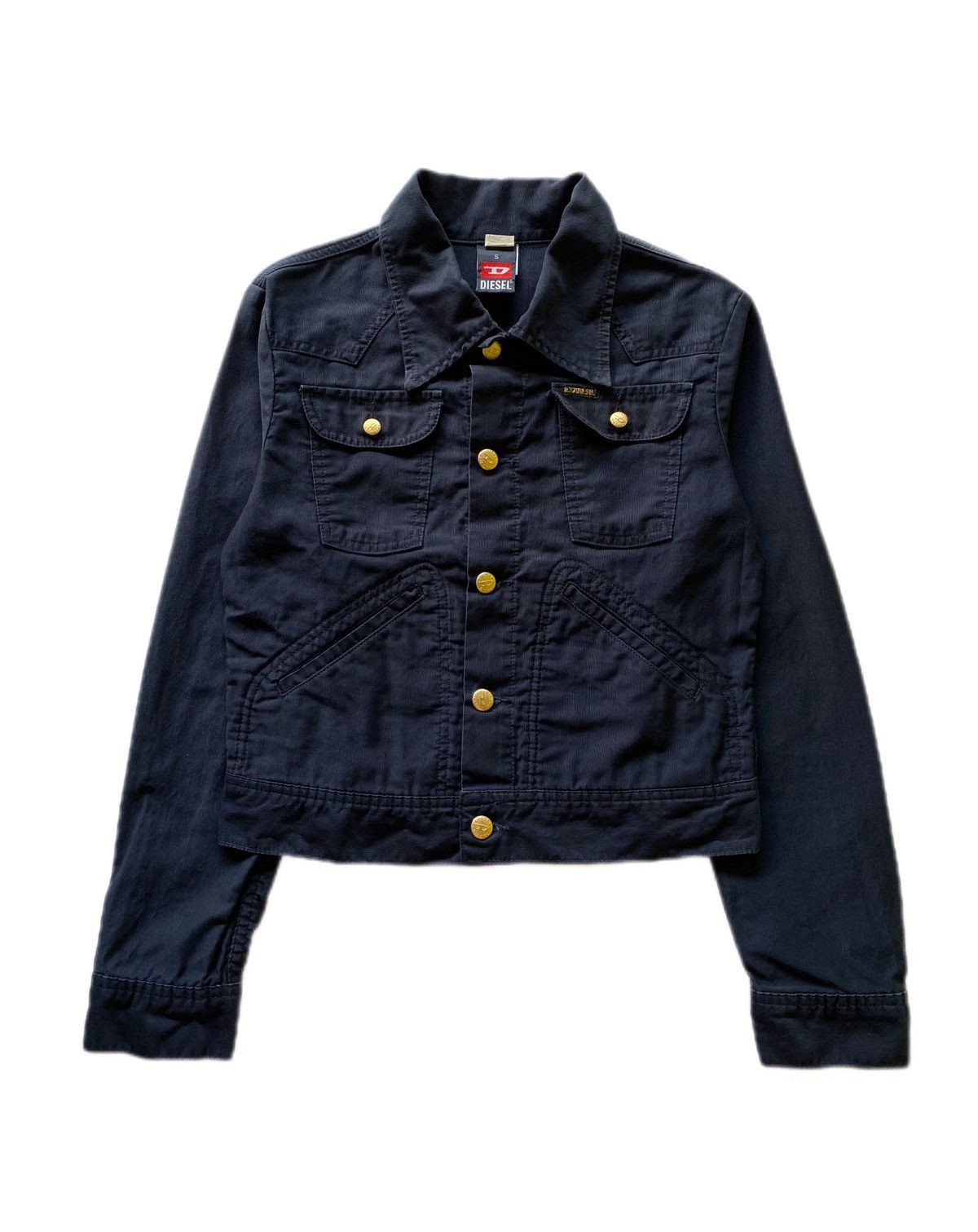 image of Archival Clothing x Diesel Vintage Diesel Cotton Trucker Jacket in Navy, Women's (Size Medium)