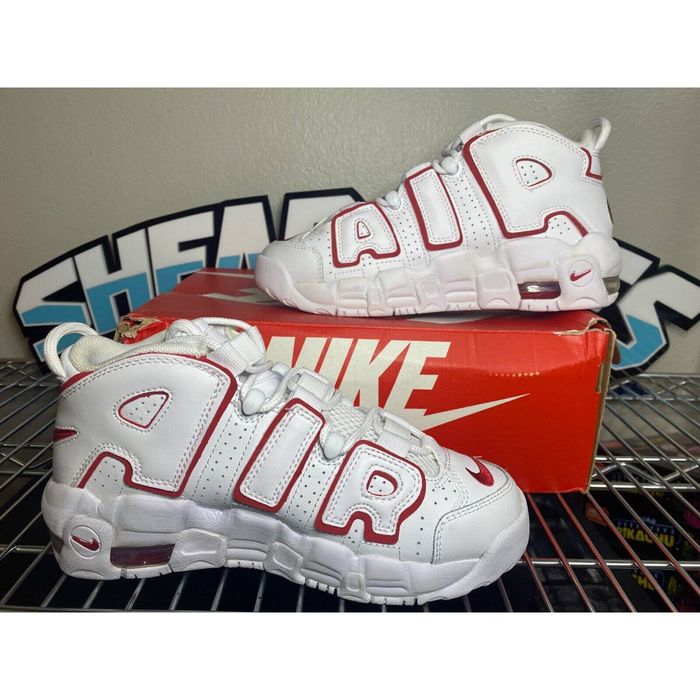 uptempo white varsity red 2021