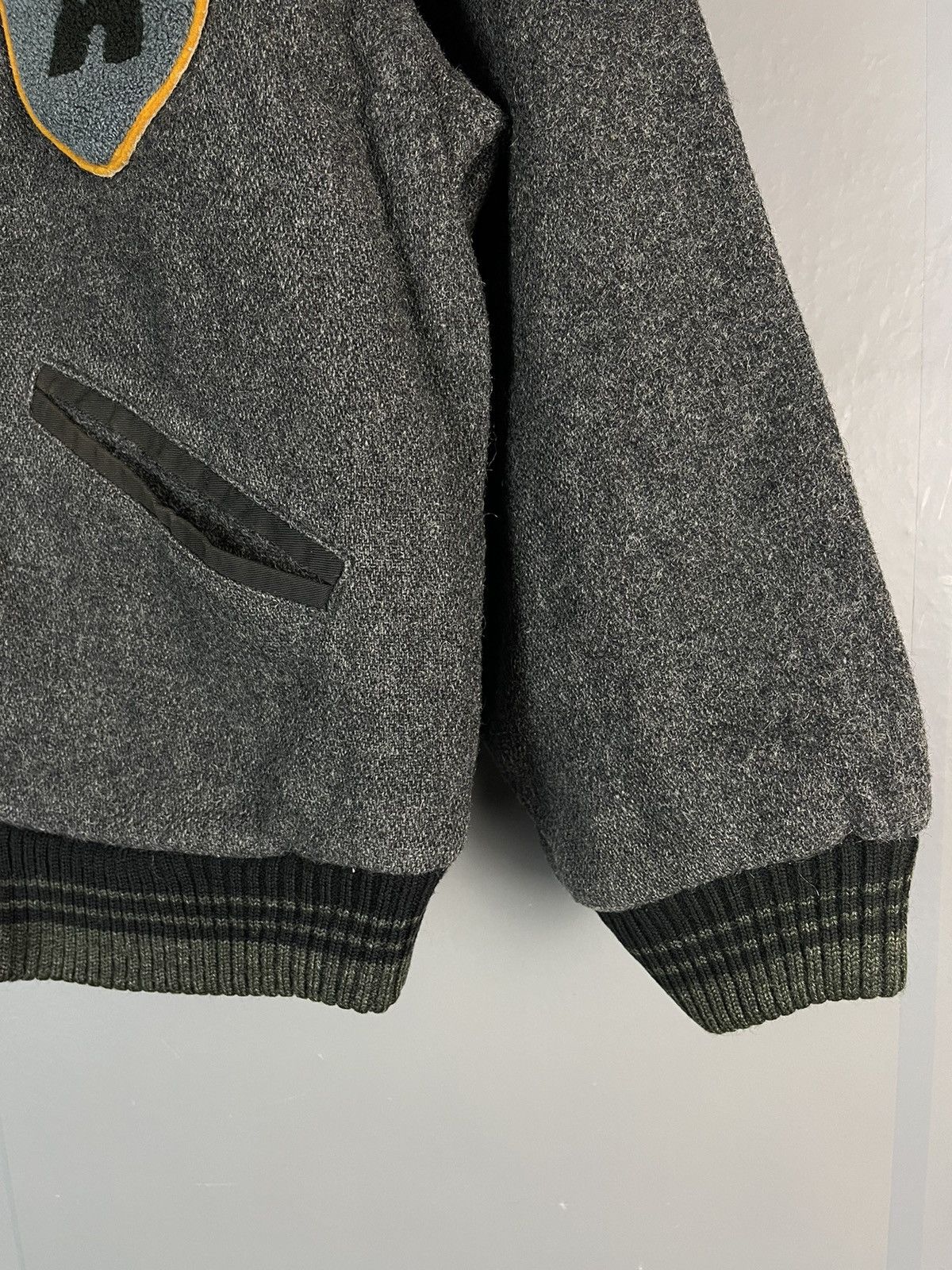 Japanese Brand × Vintage BOXY JAPANESE BRAND REVERSIBLE WOOL VARSITY JACKET Size US M / EU 48-50 / 2 - 3 Thumbnail