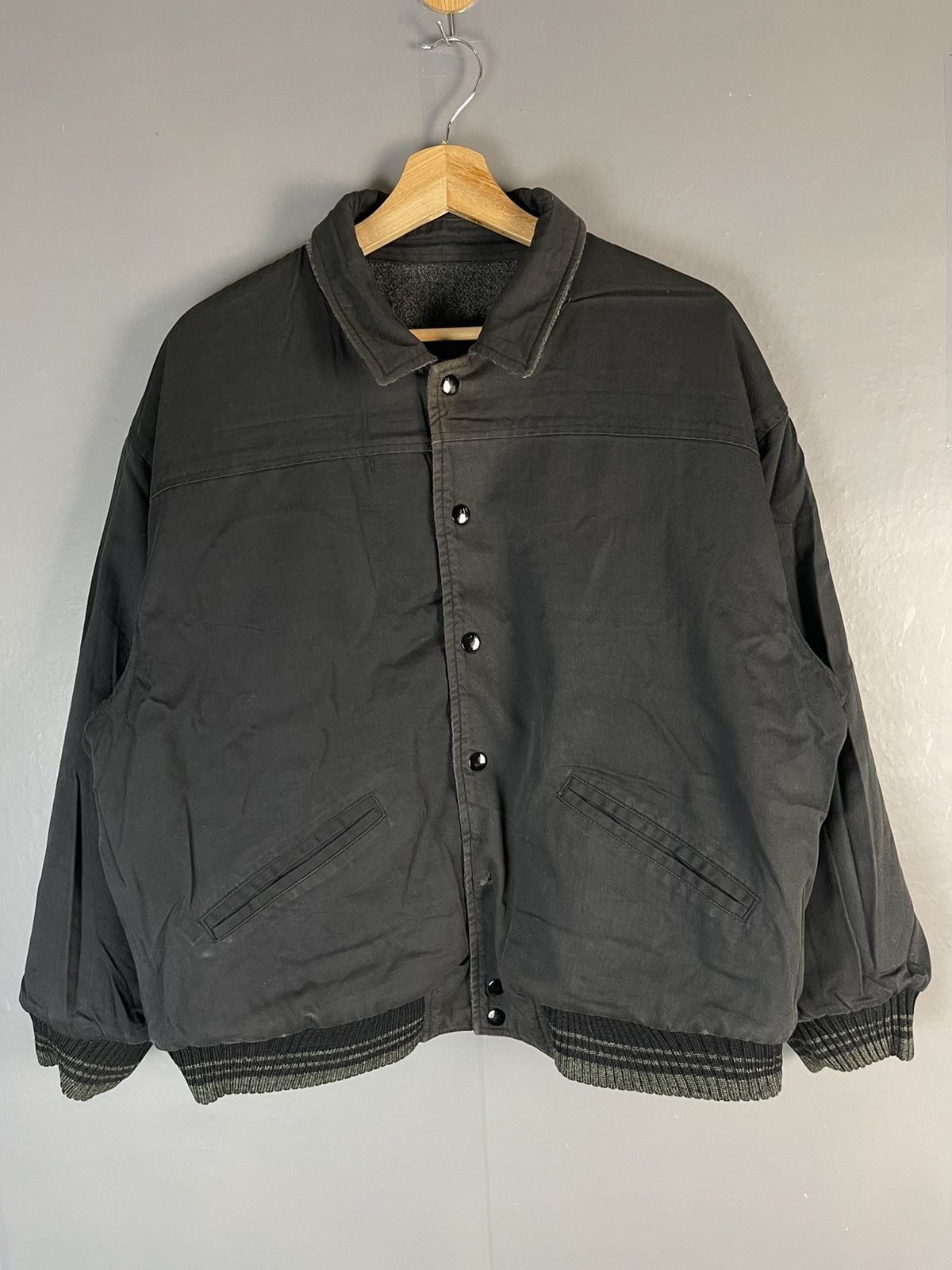 Japanese Brand × Vintage BOXY JAPANESE BRAND REVERSIBLE WOOL VARSITY JACKET Size US M / EU 48-50 / 2 - 6 Thumbnail