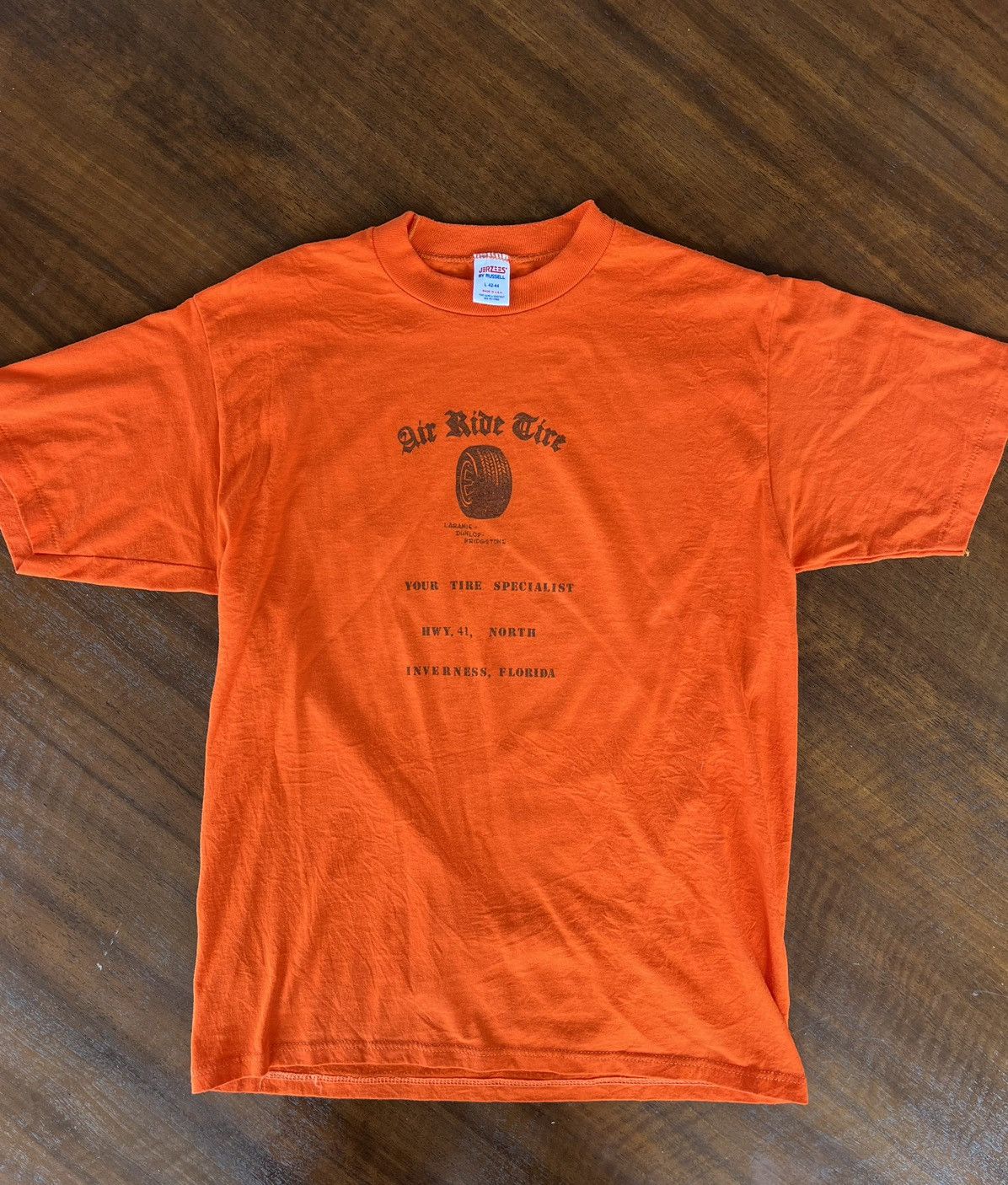 Harley Davidson × Indian Motorcycle × Vintage 1980s Tire store t shirt Size US L / EU 52-54 / 3 - 1 Thumbnail
