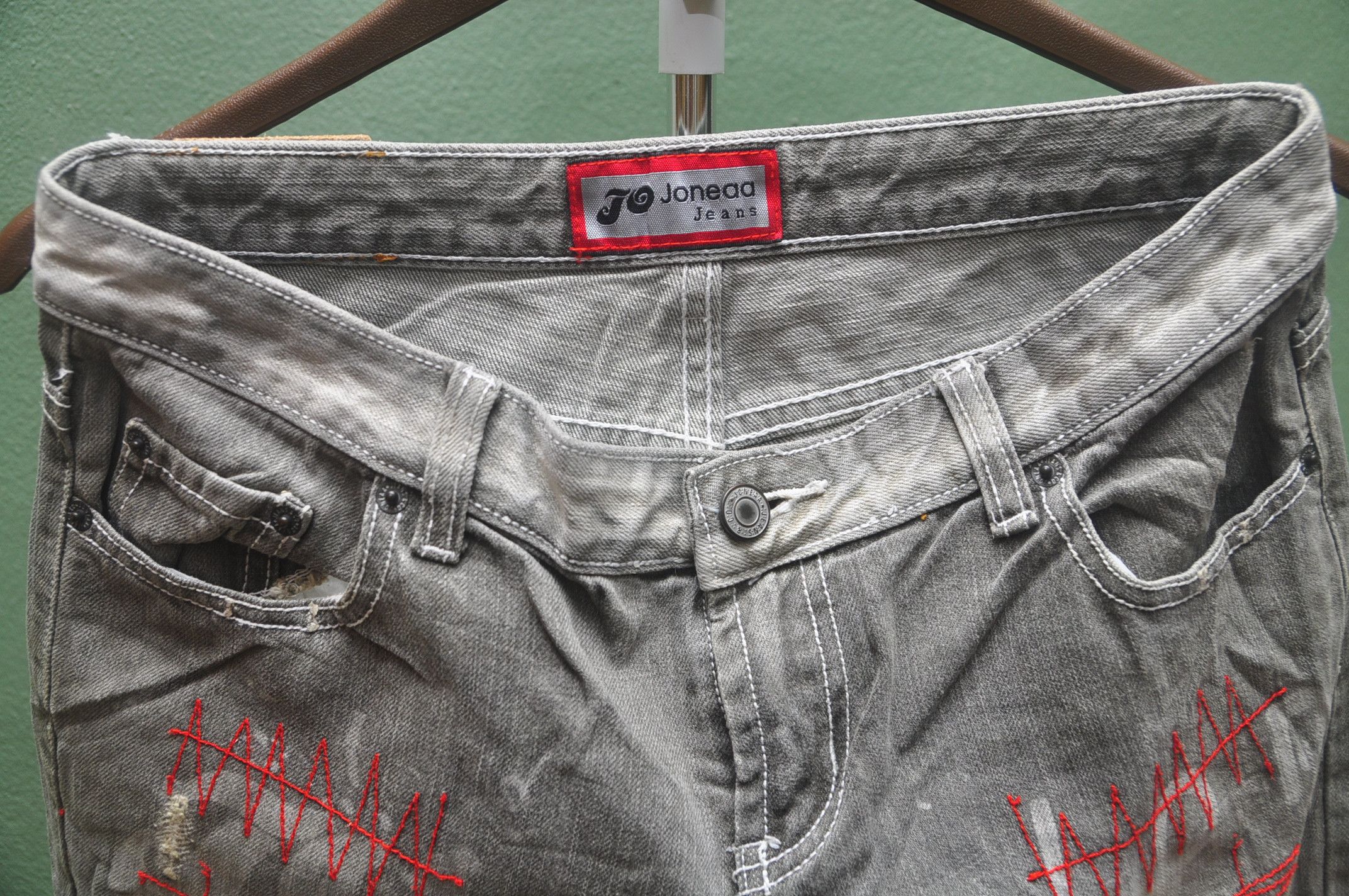 Designer × Japanese Brand Punk Design Distressed Denim Jeans Travis Scott Style Size US 32 / EU 48 - 6 Thumbnail