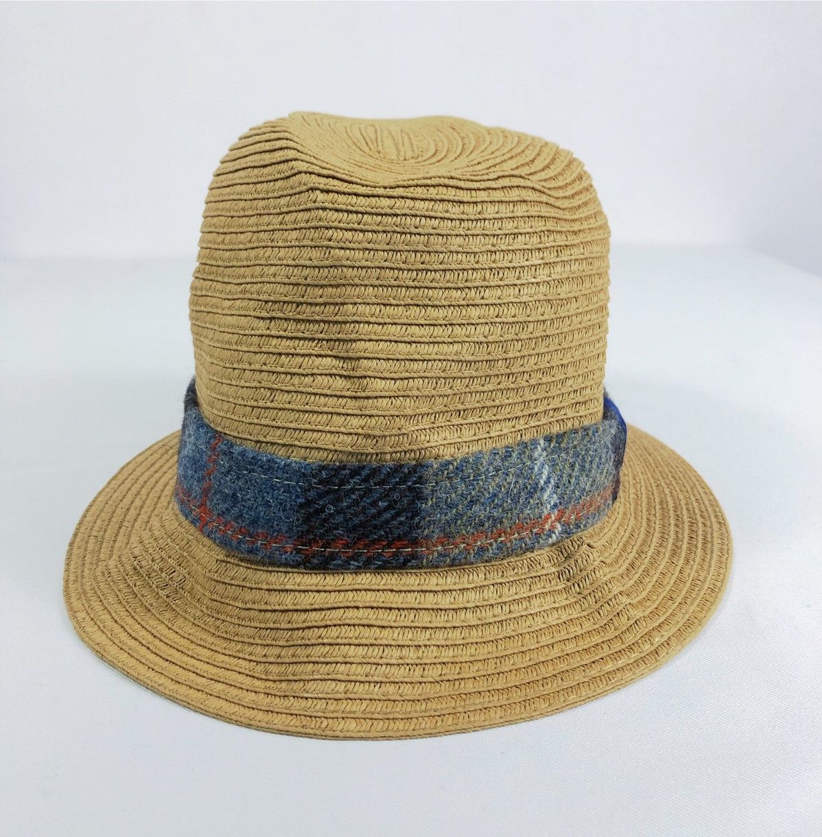 Harris Tweed × Japanese Brand × Vintage Rare Vintage Closshi Japan X Harris Tweed Straw Hat Size ONE SIZE - 3 Thumbnail