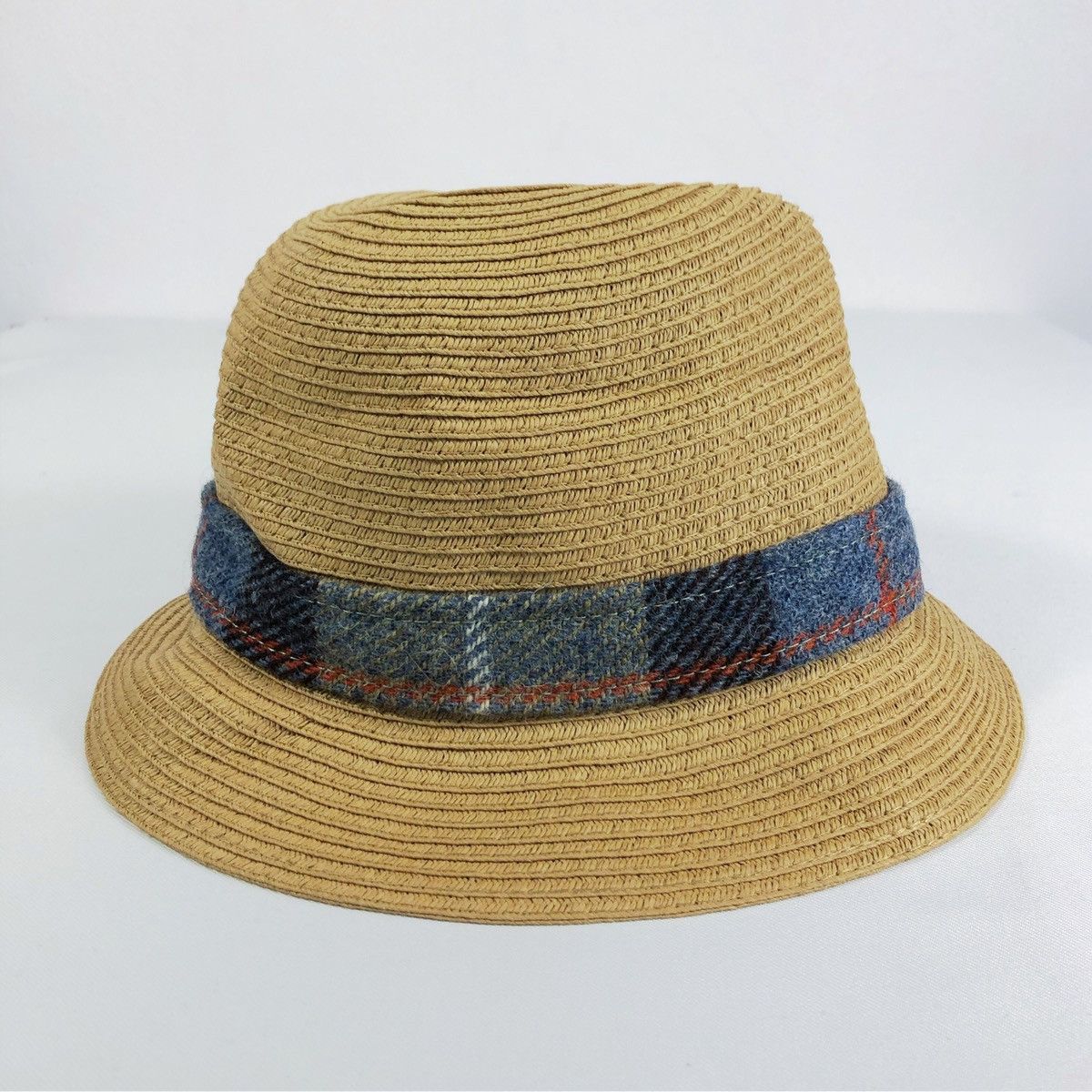 Harris Tweed × Japanese Brand × Vintage Rare Vintage Closshi Japan X Harris Tweed Straw Hat Size ONE SIZE - 2 Thumbnail
