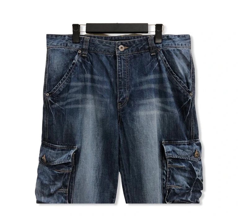 Japanese Brand Japanese Brand Jeanholic Cargo Denim Pant Size US 35 - 2 Thumbnail