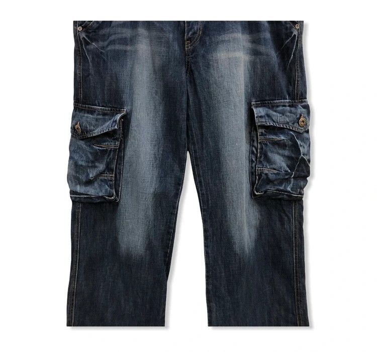 Japanese Brand Japanese Brand Jeanholic Cargo Denim Pant Size US 35 - 3 Thumbnail