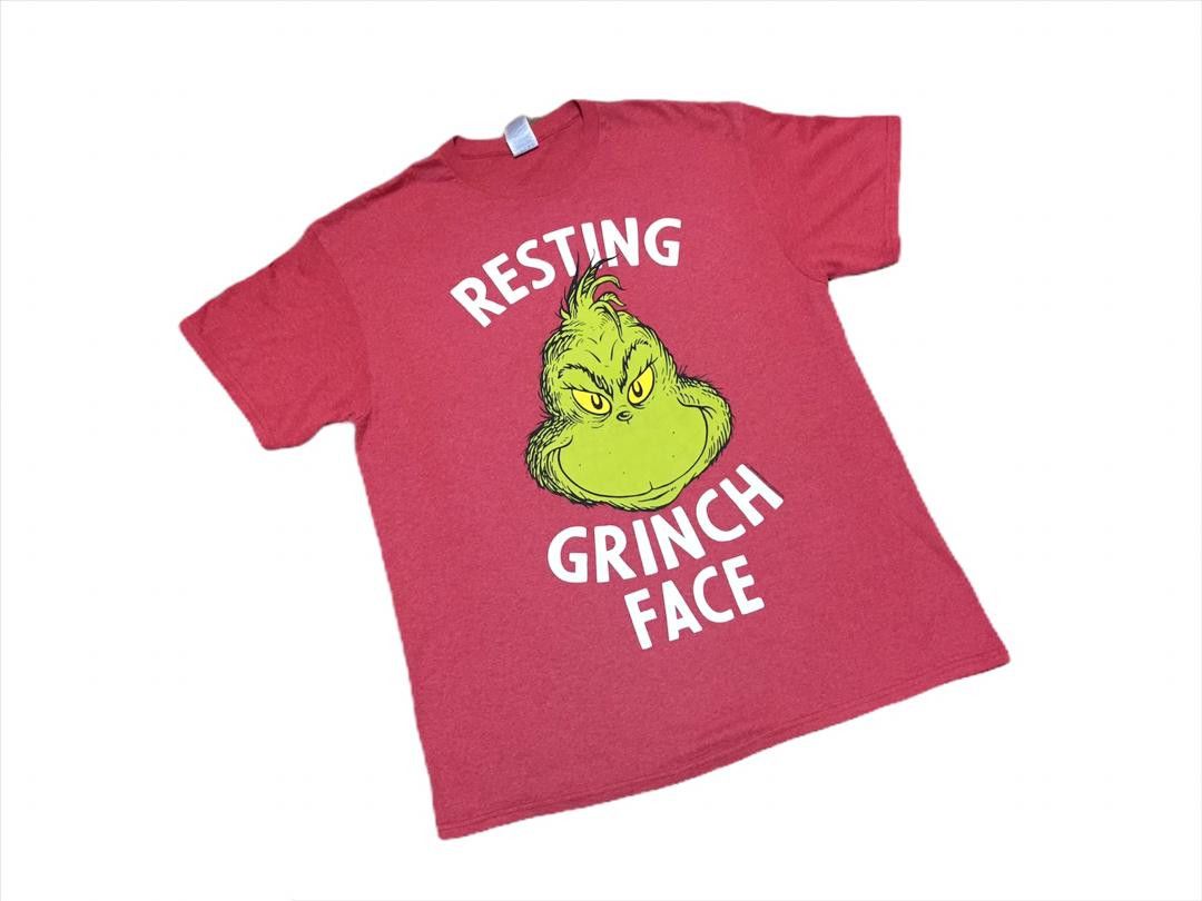Vintage Resting Grinch Face Big Logo Famous Fantasy Comedy Movie Size US L / EU 52-54 / 3 - 3 Thumbnail