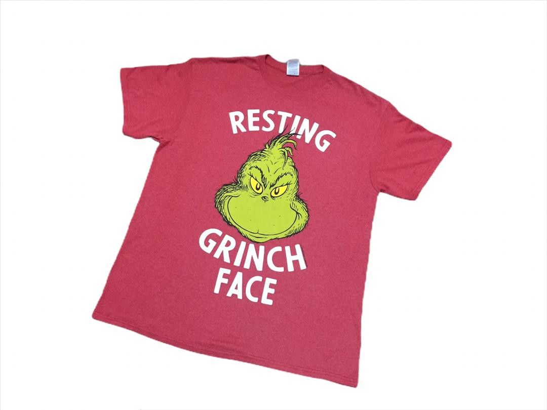 Vintage Resting Grinch Face Big Logo Famous Fantasy Comedy Movie Size US L / EU 52-54 / 3 - 4 Thumbnail