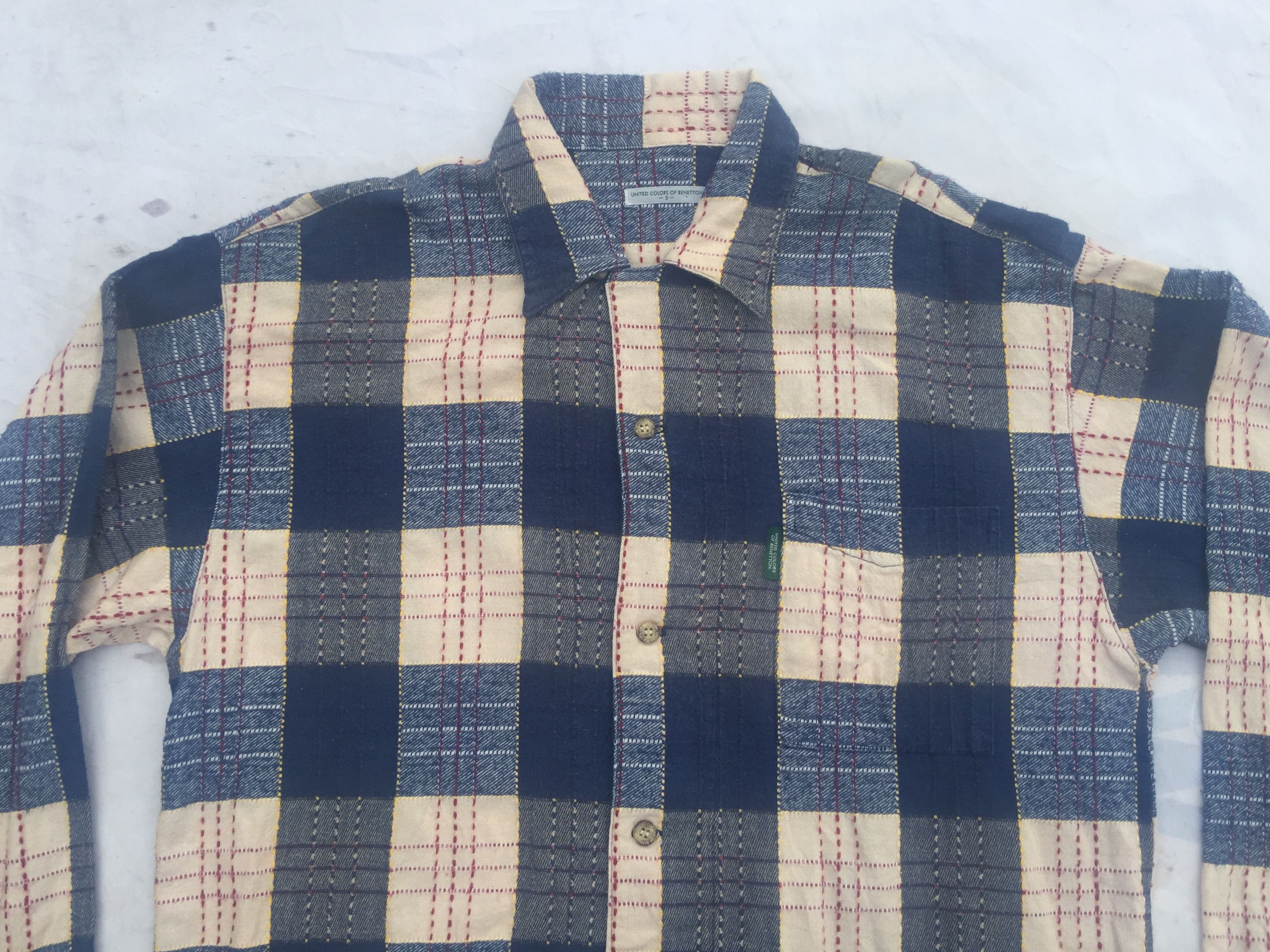 Designer × Japanese Brand × United Colors Of Benetton Benetton Formula One Japanese Style Fashion Shirt Size US L / EU 52-54 / 3 - 3 Thumbnail