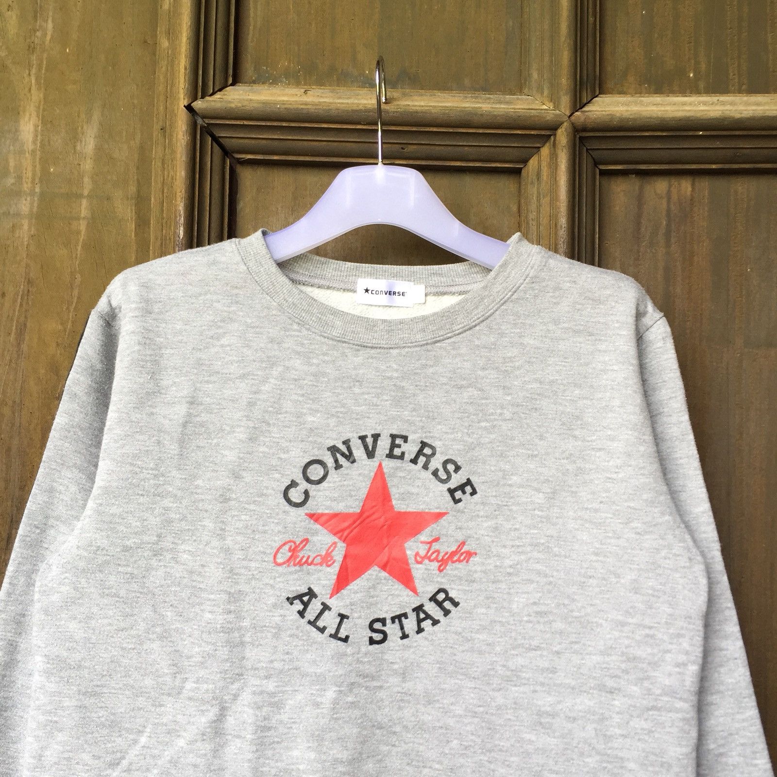 CONVERSE sweatshirt spell out logo chuck taylor all star