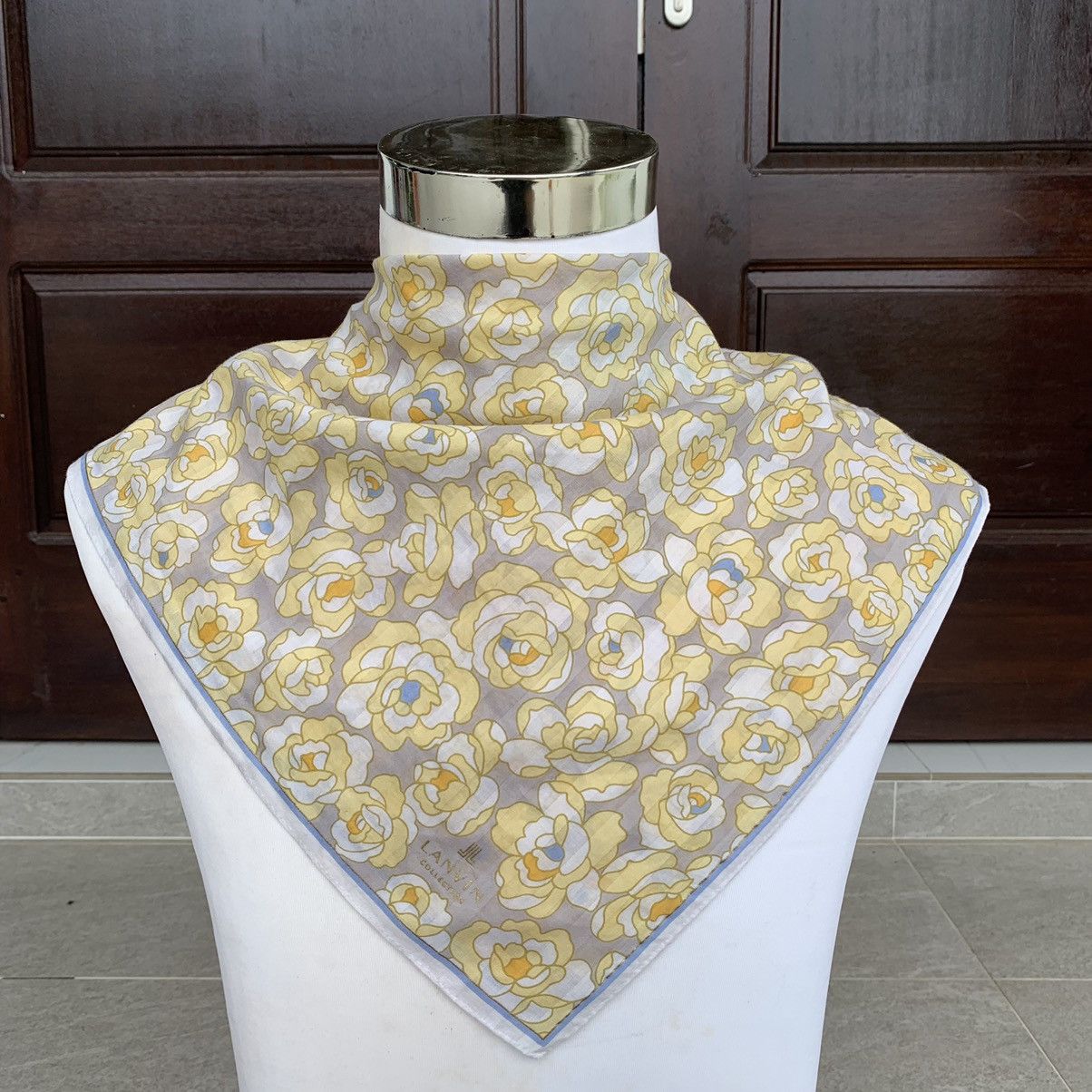 vintage LANVIN scarf flower LANVIN COLLECTION