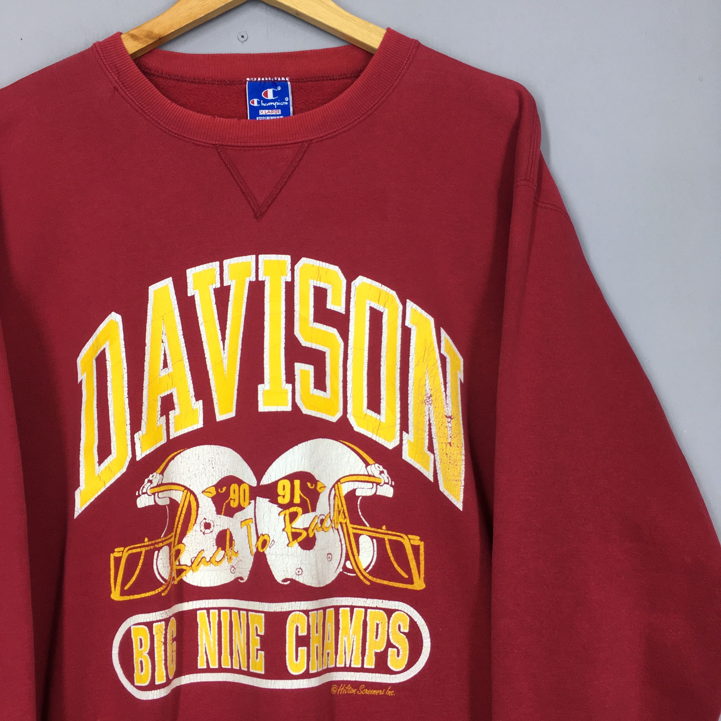 Champion × Vintage Vintage 90s Champion Davison Cardinals Football Sweatshirt Size US XL / EU 56 / 4 - 2 Thumbnail