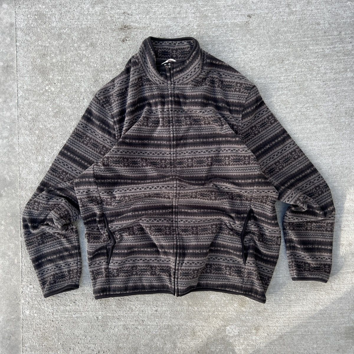 Hudson × Vintage Vintage Hudson Patterned Fleece Jacket Size US XL / EU 56 / 4 - 1 Thumbnail