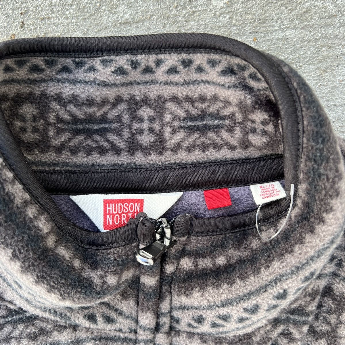 Hudson × Vintage Vintage Hudson Patterned Fleece Jacket Size US XL / EU 56 / 4 - 4 Thumbnail