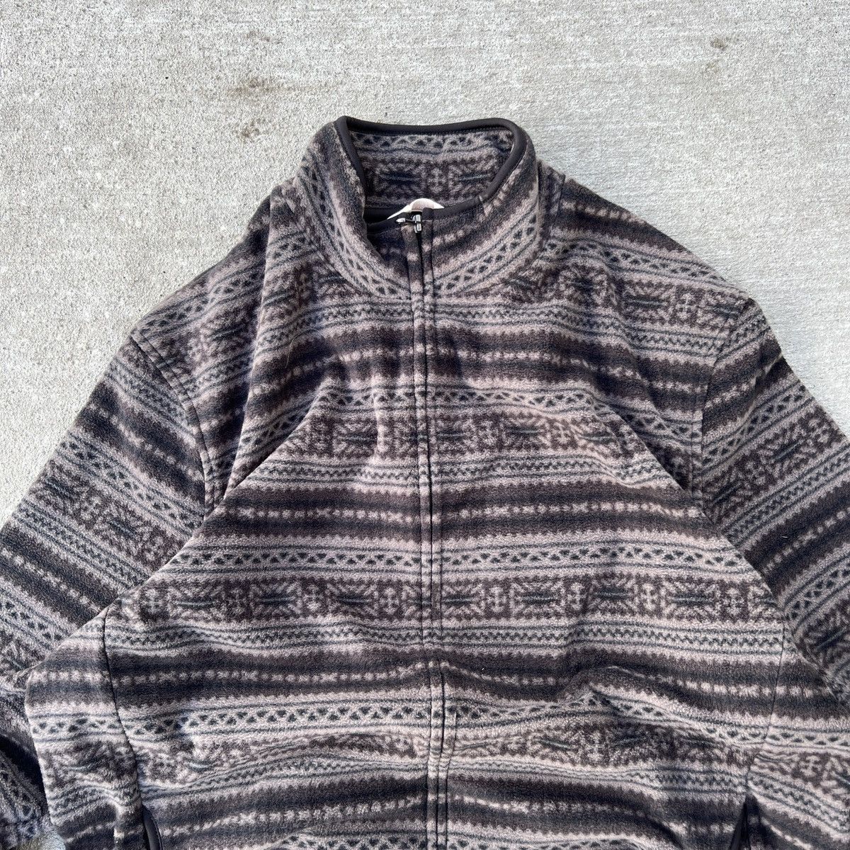 Hudson × Vintage Vintage Hudson Patterned Fleece Jacket Size US XL / EU 56 / 4 - 2 Thumbnail