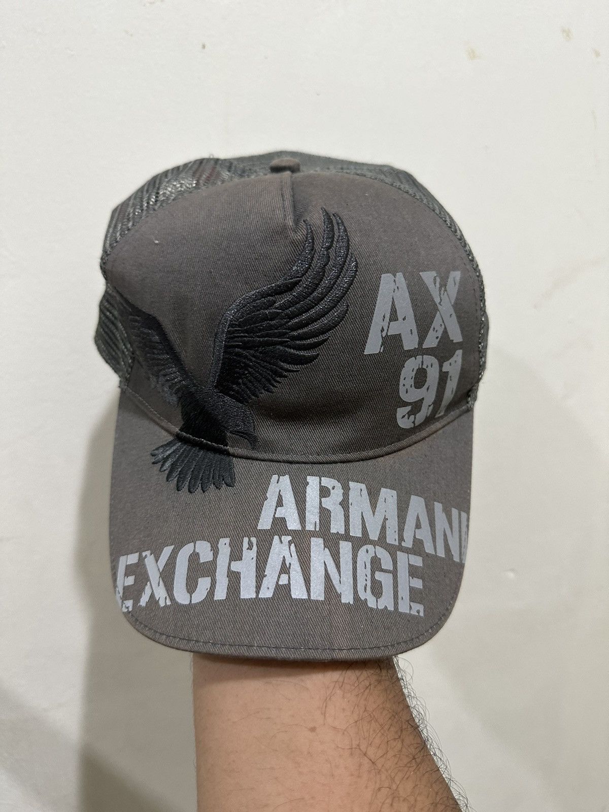 Armani Exchange Armani Exchange Embroid Trucker Hat Size ONE SIZE - 2 Thumbnail