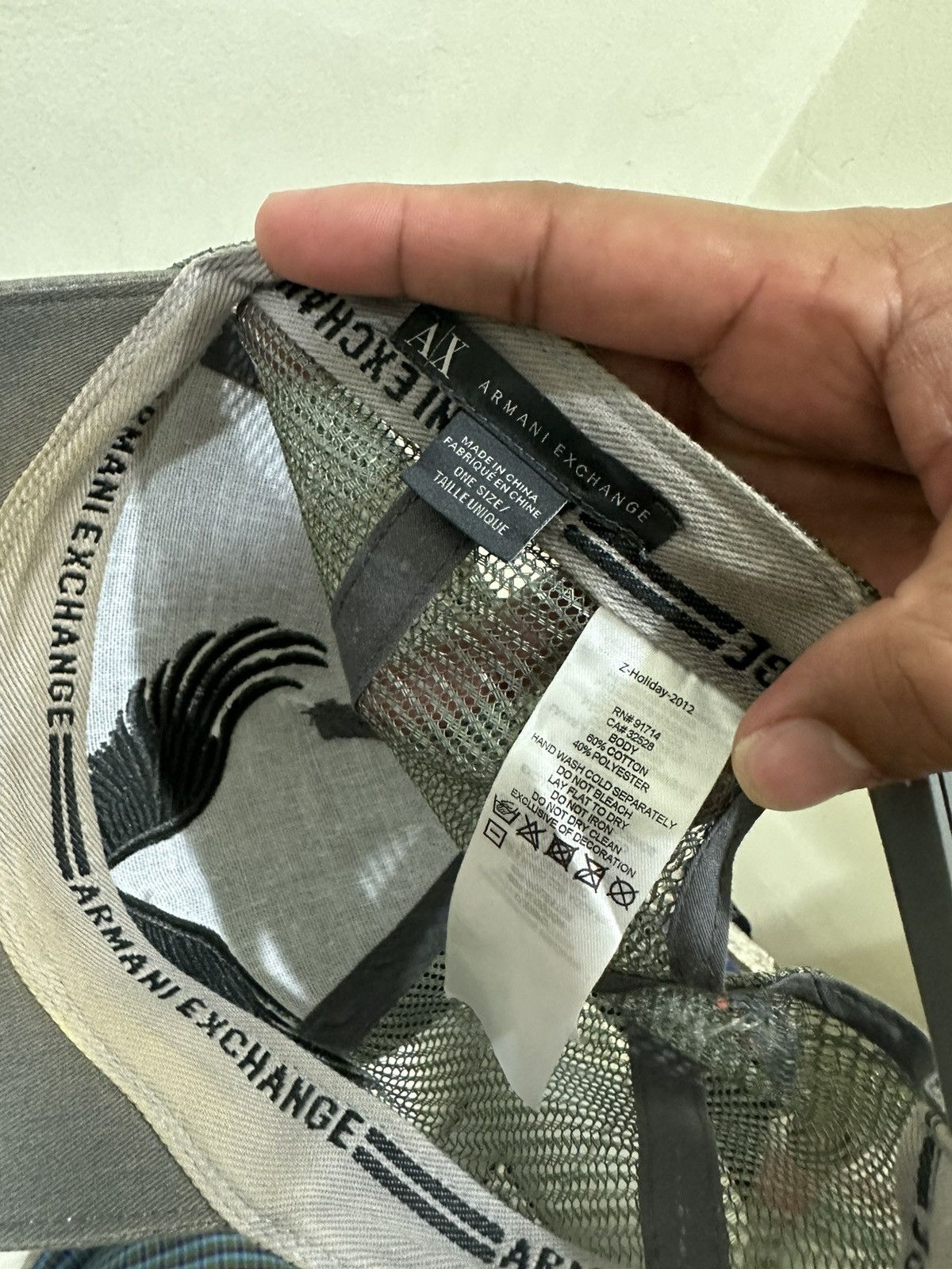 Armani Exchange Armani Exchange Embroid Trucker Hat Size ONE SIZE - 6 Thumbnail