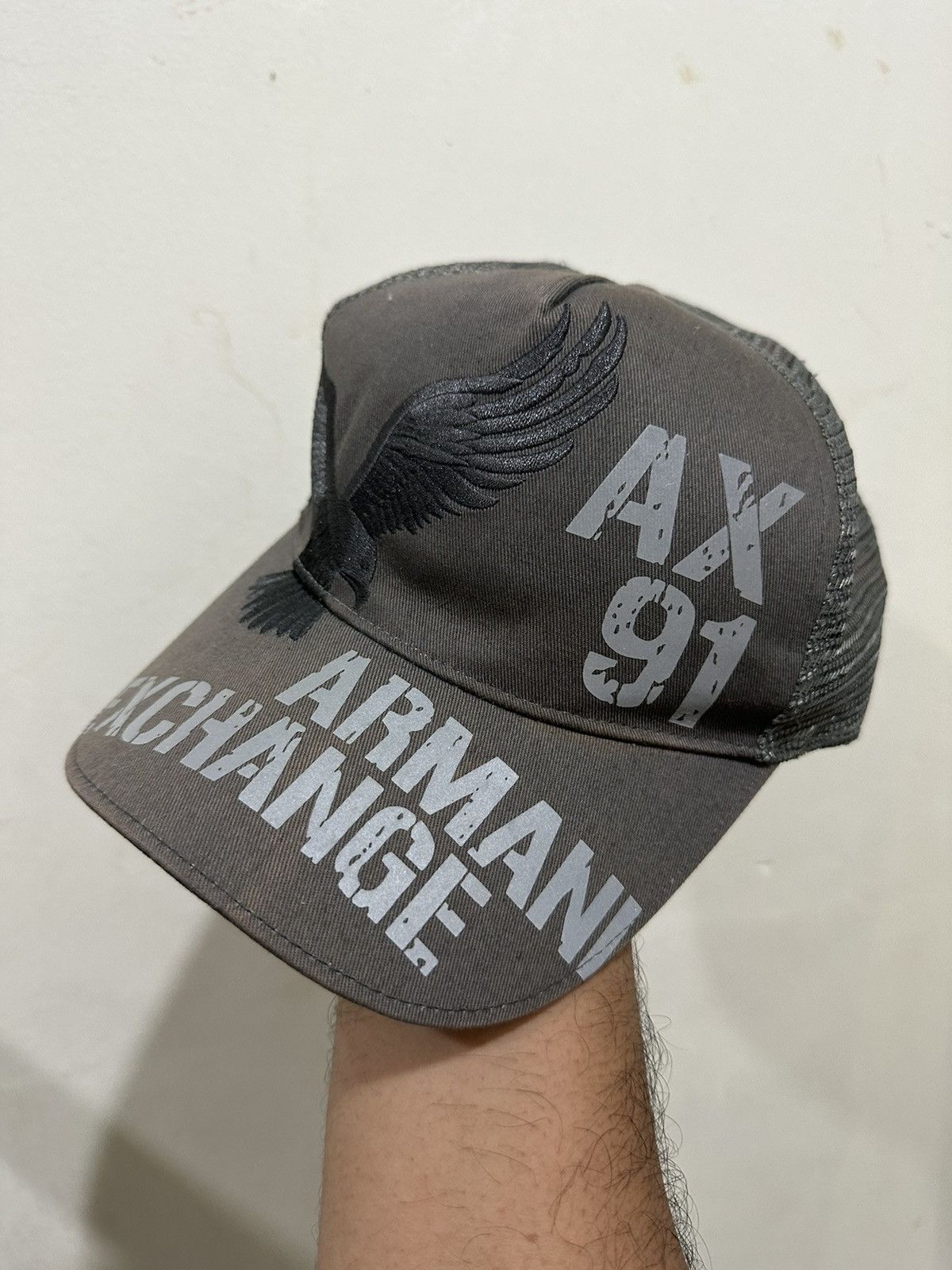 Armani Exchange Armani Exchange Embroid Trucker Hat Size ONE SIZE - 1 Thumbnail