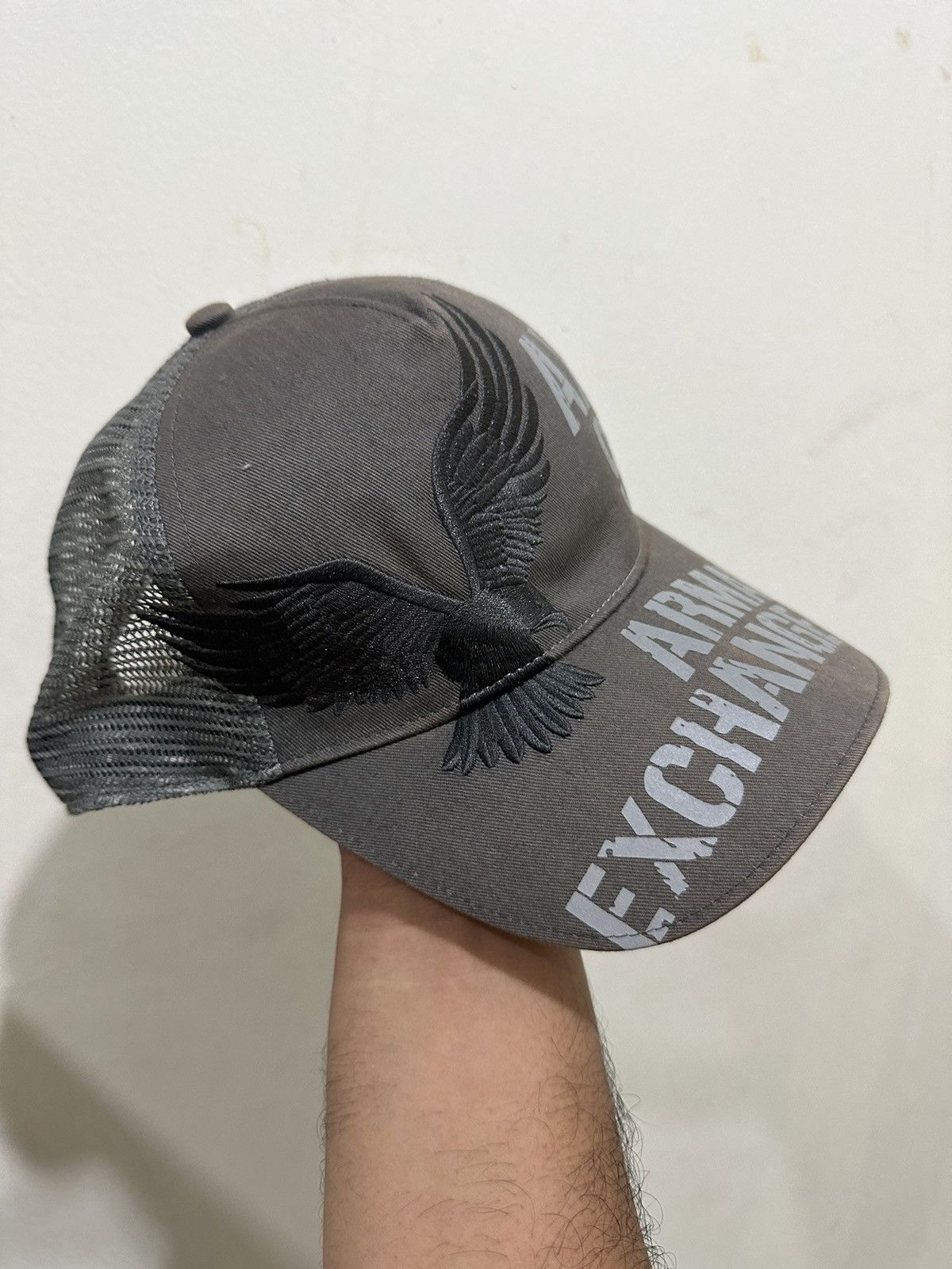 Armani Exchange Armani Exchange Embroid Trucker Hat Size ONE SIZE - 4 Thumbnail