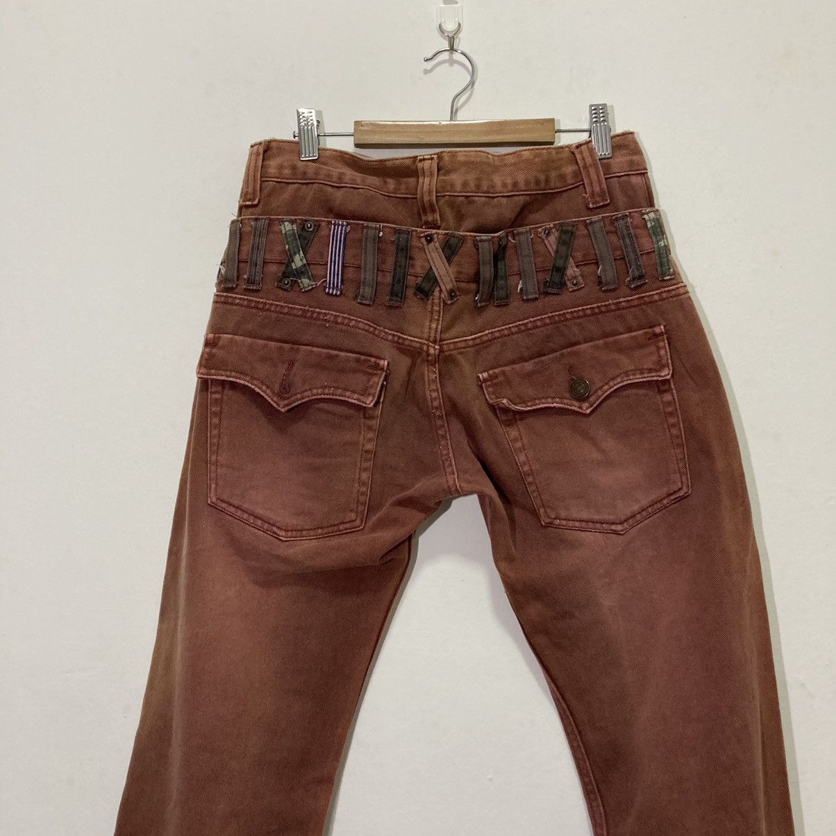 20471120 × Beauty Beast × Japanese Brand 🇯🇵 VINTAGE DOMINATED HANDCRAFTED DOUBLE WASIT PANTS Size US 30 / EU 46 - 6 Thumbnail