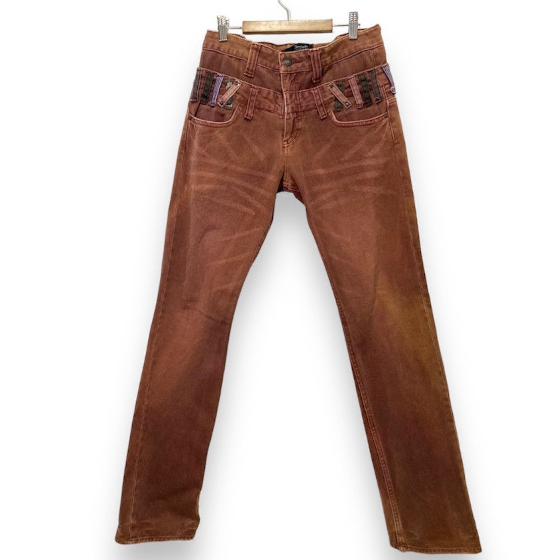 20471120 × Beauty Beast × Japanese Brand 🇯🇵 VINTAGE DOMINATED HANDCRAFTED DOUBLE WASIT PANTS Size US 30 / EU 46 - 1 Thumbnail