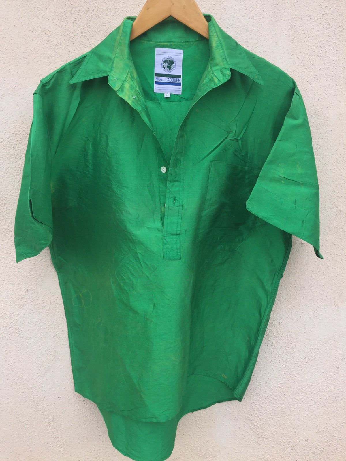 Nigel Cabourn NIGEL CABOURN SILK HALF BUTTONS SHIRT Size US M / EU 48-50 / 2 - 2 Thumbnail