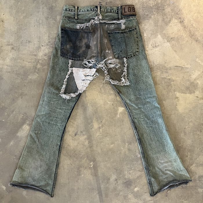 お取り寄商品 00s L.G.B. CRAZY WOLF SKULL DENIM PANTS | aimag.one