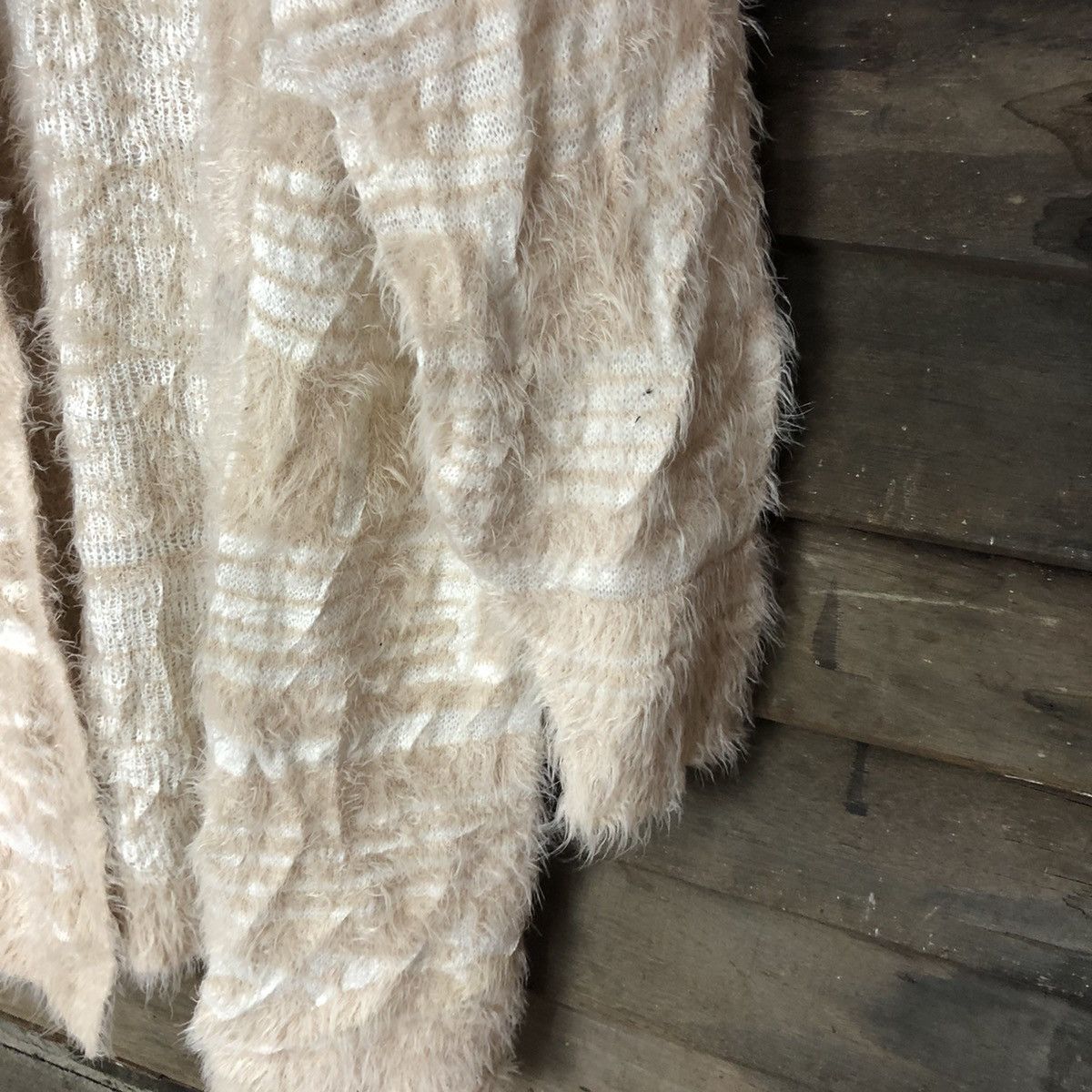 Homespun Knitwear × Japanese Brand Denifish Brown Shag Shaggy Fur Mohair navajo Cardigan #6967 Size M / US 6-8 / IT 42-44 - 5 Thumbnail
