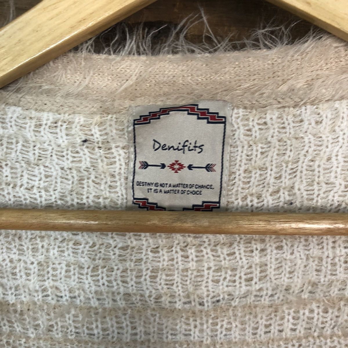 Homespun Knitwear × Japanese Brand Denifish Brown Shag Shaggy Fur Mohair navajo Cardigan #6967 Size M / US 6-8 / IT 42-44 - 6 Thumbnail