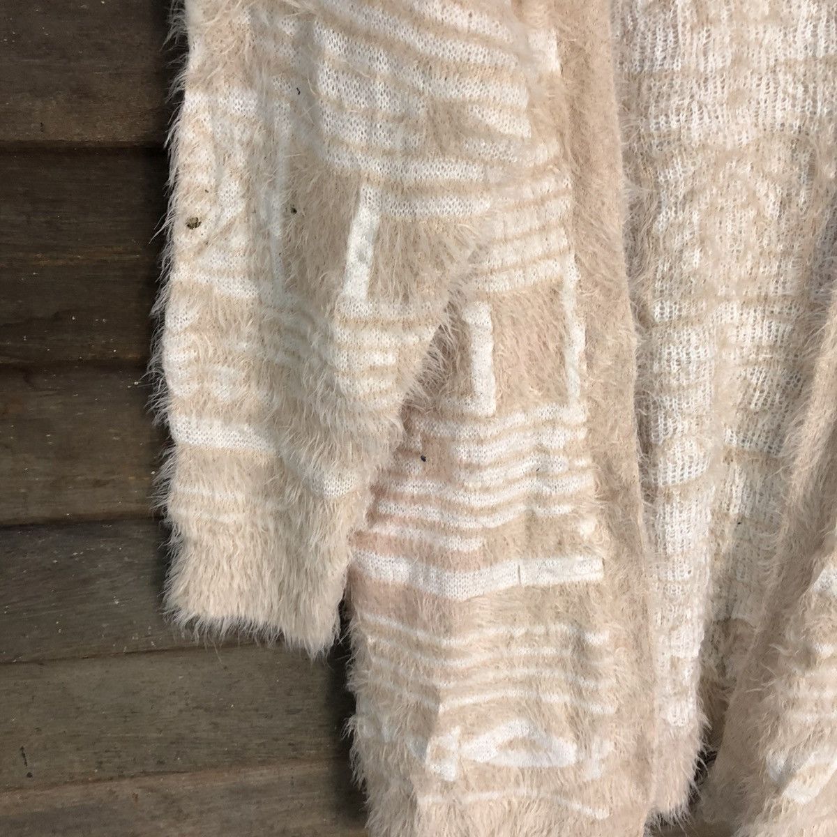 Homespun Knitwear × Japanese Brand Denifish Brown Shag Shaggy Fur Mohair navajo Cardigan #6967 Size M / US 6-8 / IT 42-44 - 4 Thumbnail