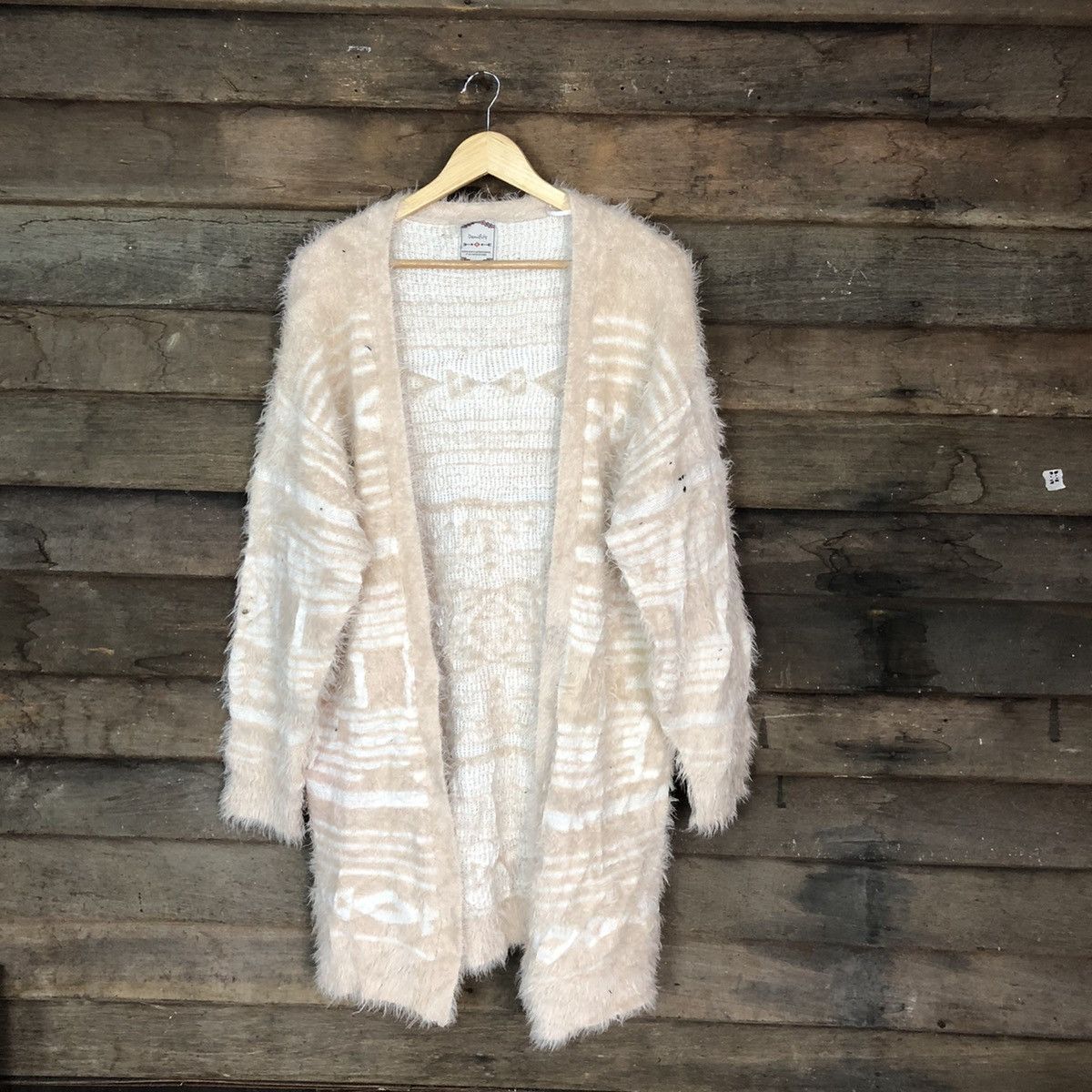 Homespun Knitwear × Japanese Brand Denifish Brown Shag Shaggy Fur Mohair navajo Cardigan #6967 Size M / US 6-8 / IT 42-44 - 1 Thumbnail