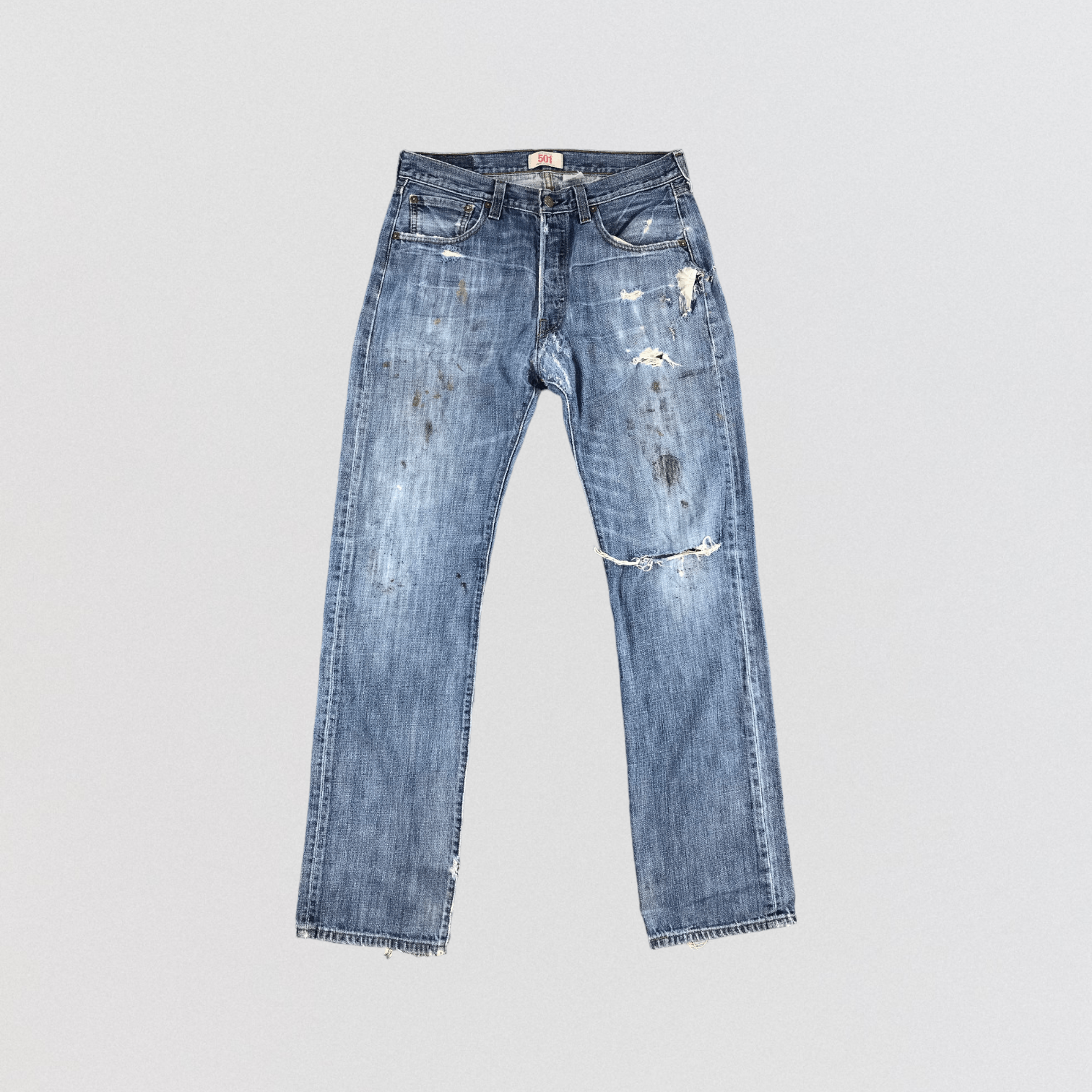 image of Distress Levis 501 Jeans - Jm1065 in Blue, Men's (Size 34)