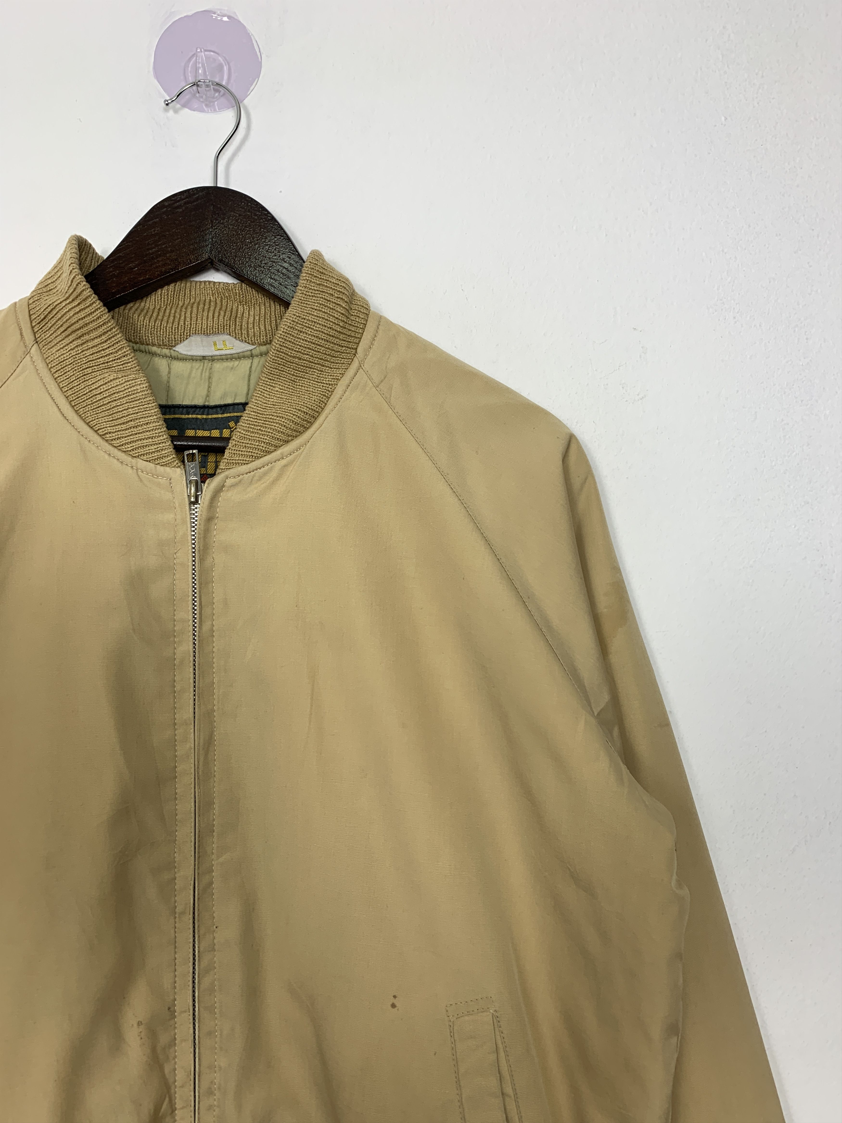 Japanese Brand Vintage MENS Khaki Zip Up Bombers Jacket J1080 Size US M / EU 48-50 / 2 - 3 Thumbnail