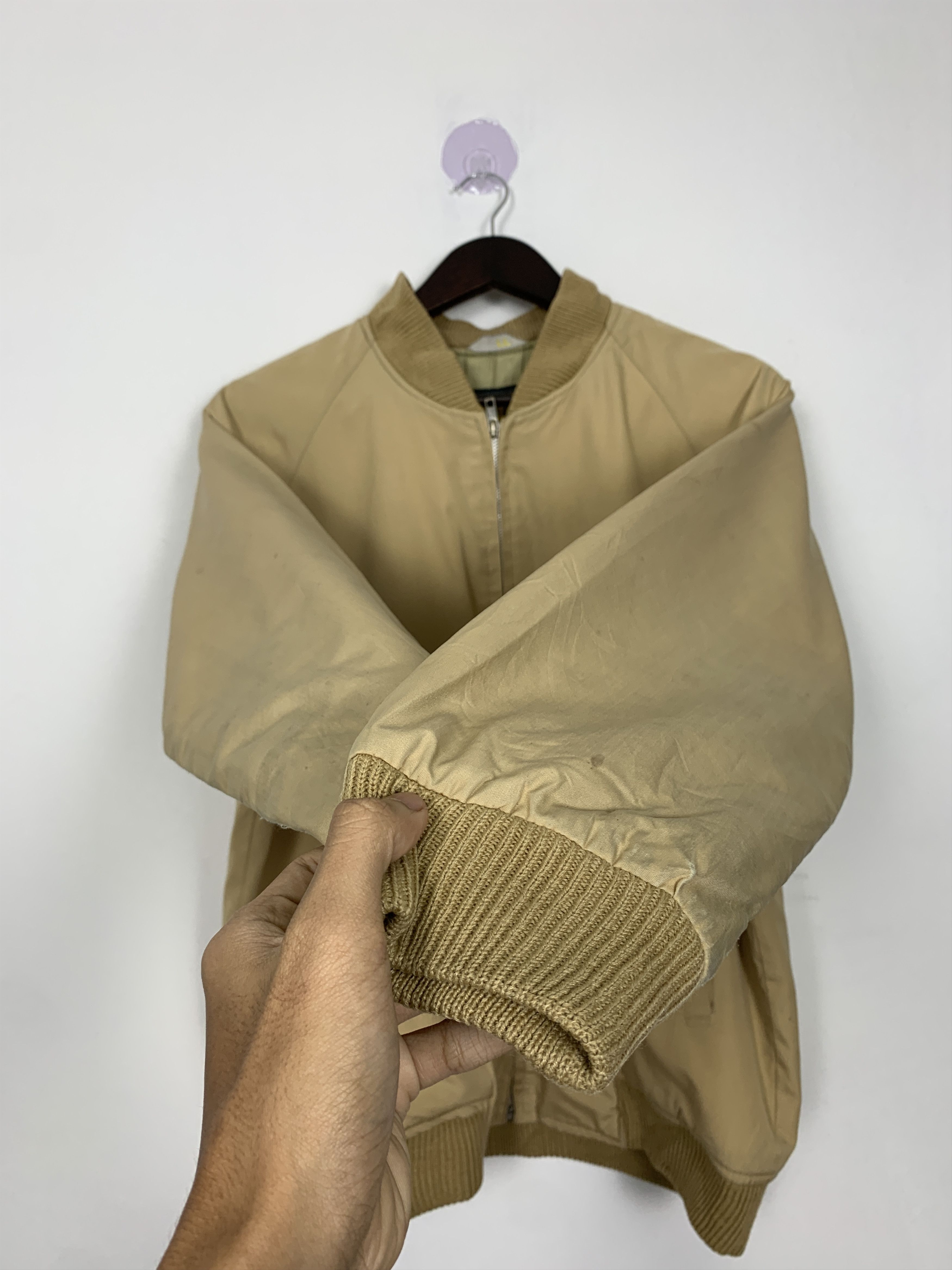 Japanese Brand Vintage MENS Khaki Zip Up Bombers Jacket J1080 Size US M / EU 48-50 / 2 - 5 Thumbnail