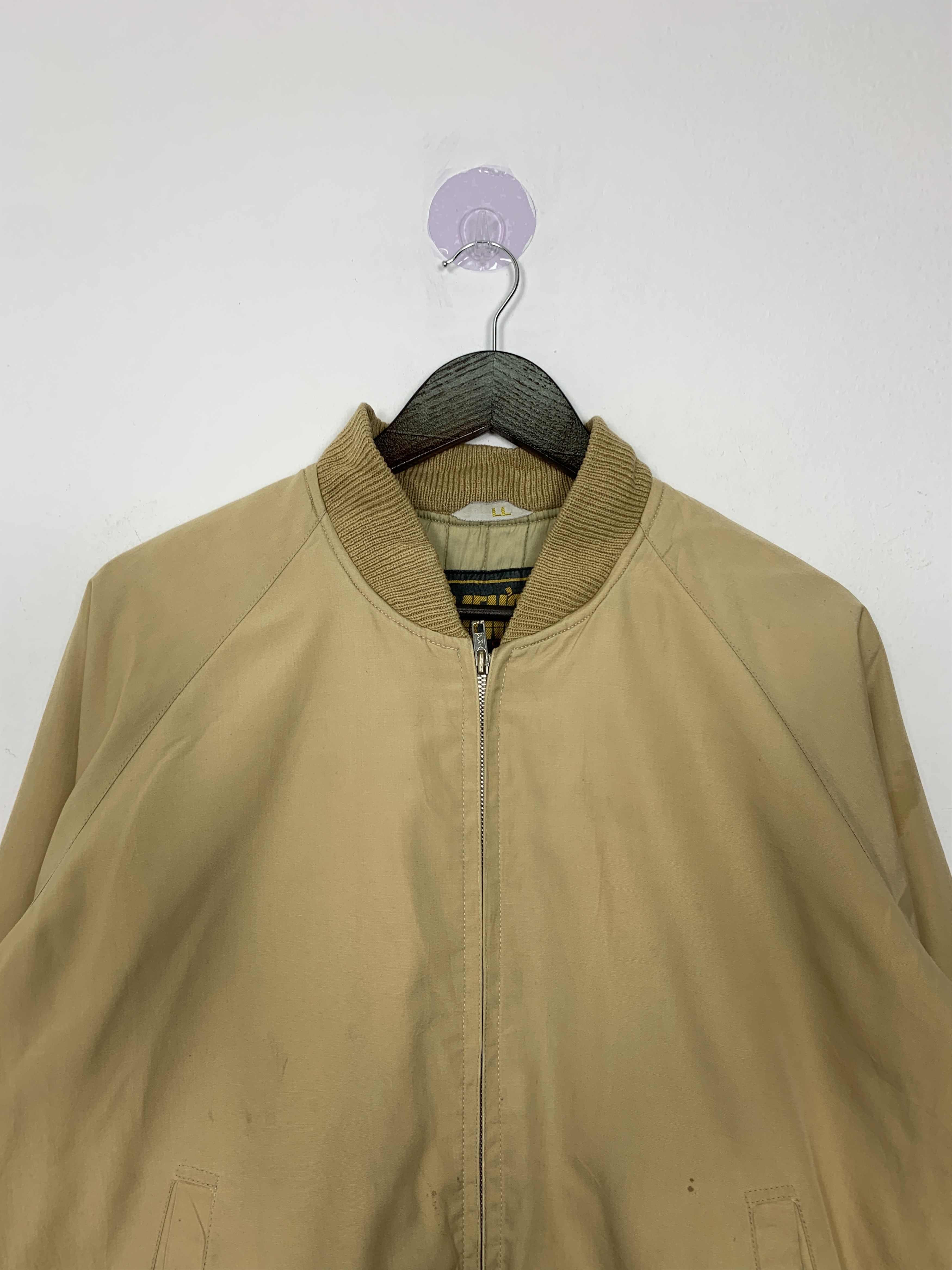 Japanese Brand Vintage MENS Khaki Zip Up Bombers Jacket J1080 Size US M / EU 48-50 / 2 - 2 Thumbnail