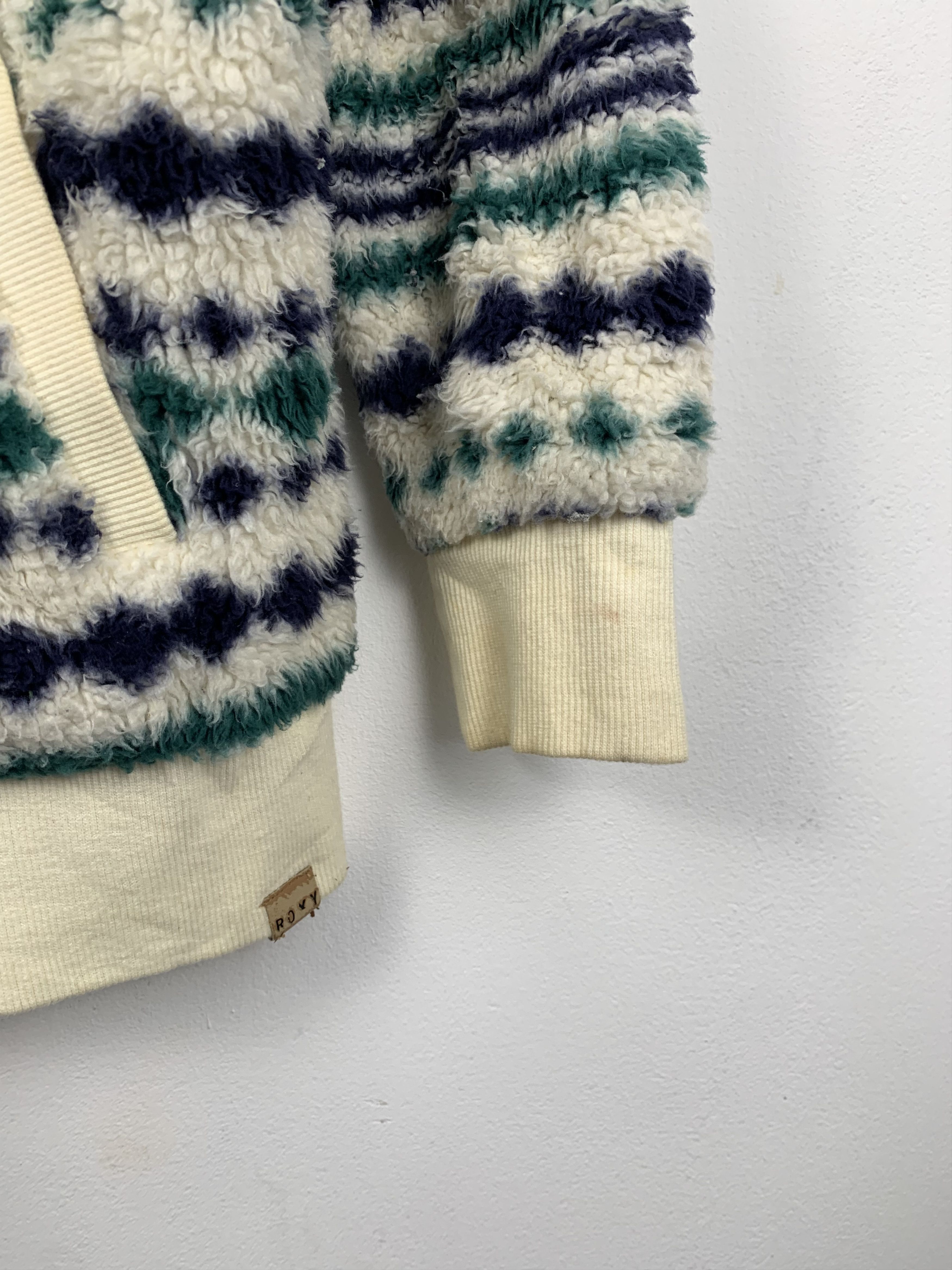 Quiksilver ROXY Sherpa Zip Up Aztec Navajo Native Pattern Jacket Size M / US 6-8 / IT 42-44 - 3 Thumbnail