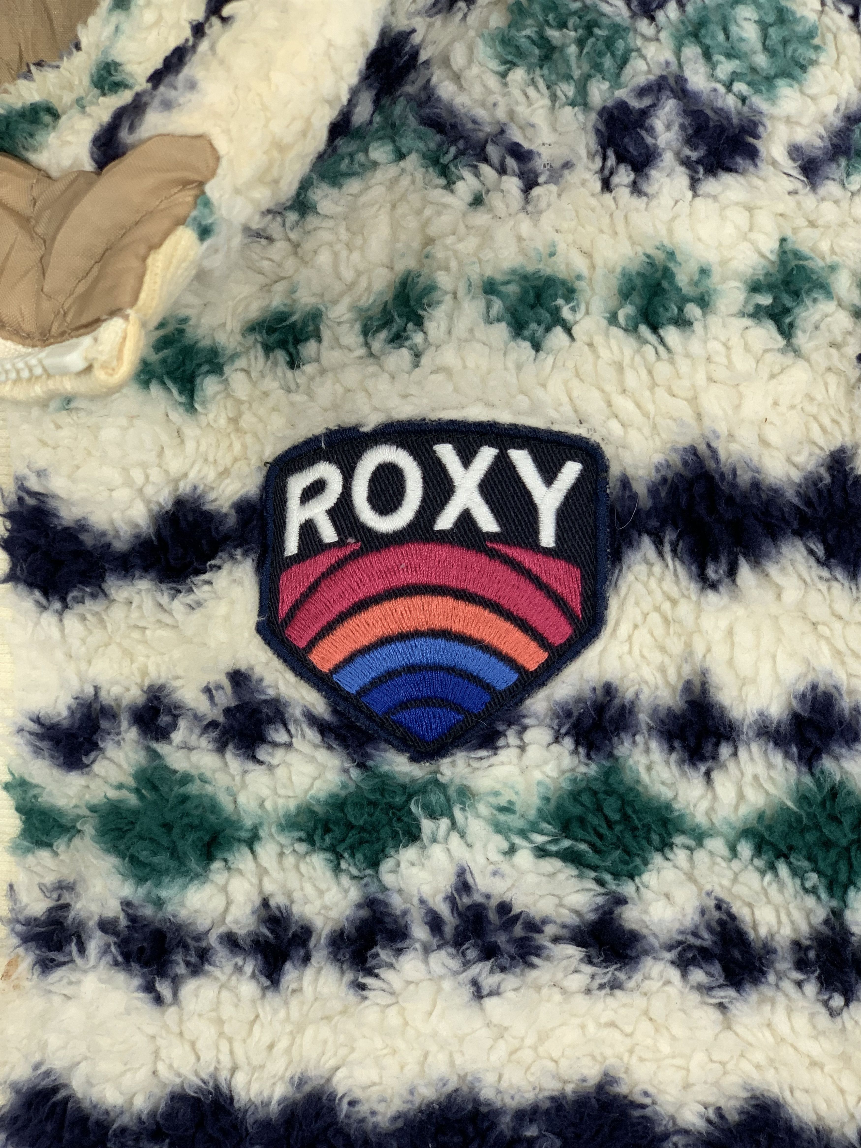 Quiksilver ROXY Sherpa Zip Up Aztec Navajo Native Pattern Jacket Size M / US 6-8 / IT 42-44 - 8 Thumbnail