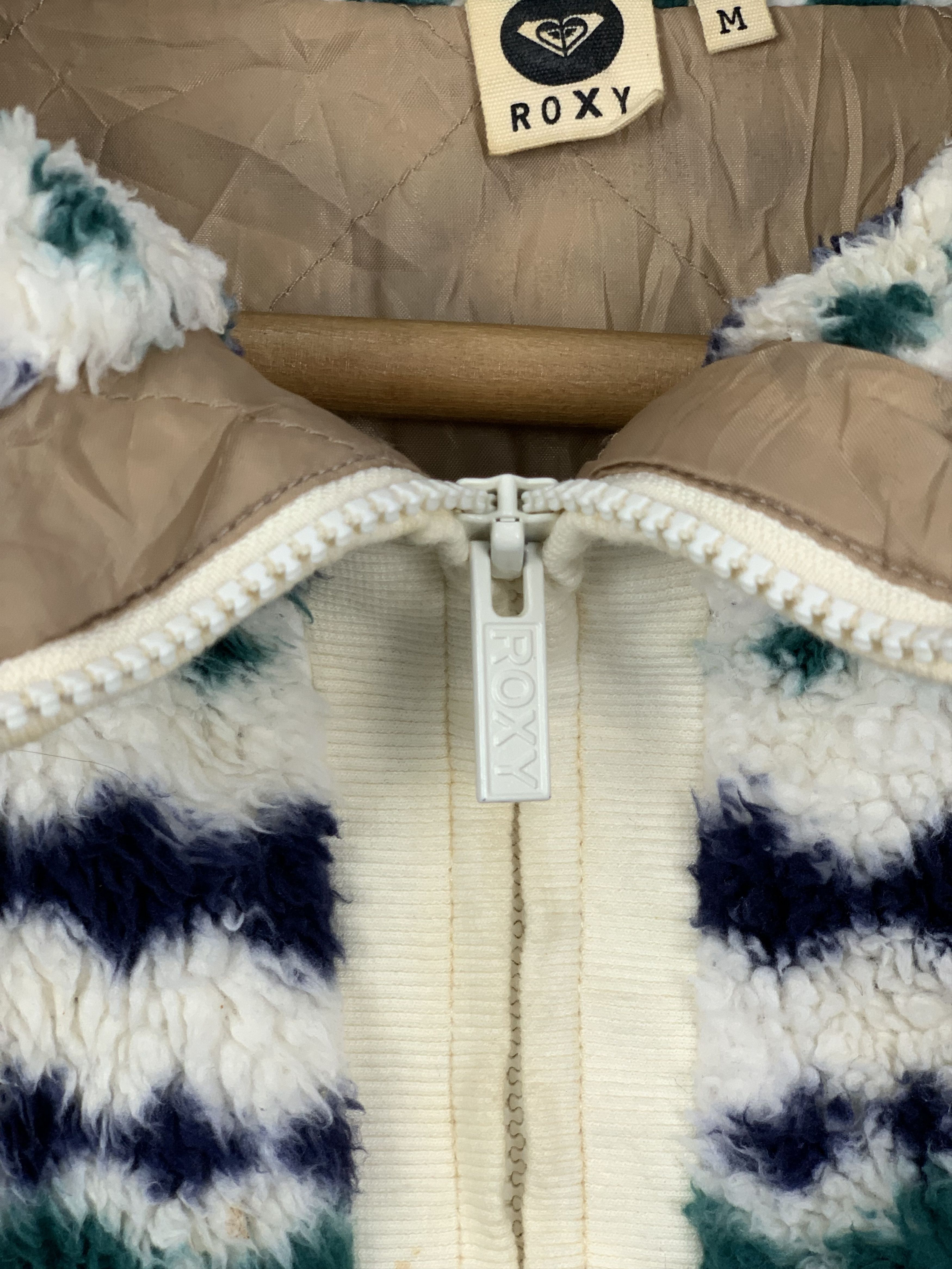 Quiksilver ROXY Sherpa Zip Up Aztec Navajo Native Pattern Jacket Size M / US 6-8 / IT 42-44 - 10 Thumbnail