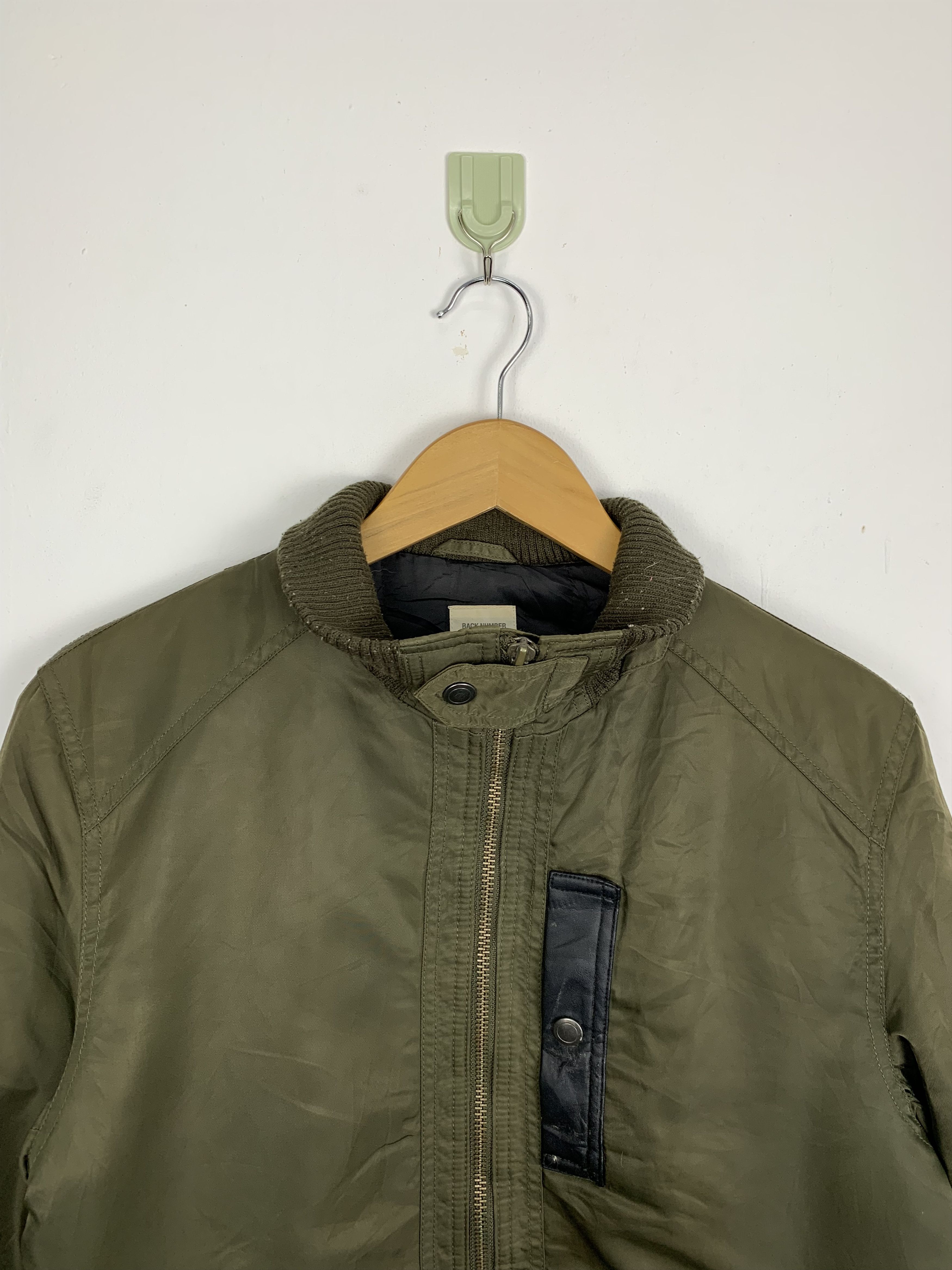 Japanese Brand Vintage BACK NUMBER Zip Up Multi Pocket Bombers Jacket J0711 Size US S / EU 44-46 / 1 - 2 Thumbnail