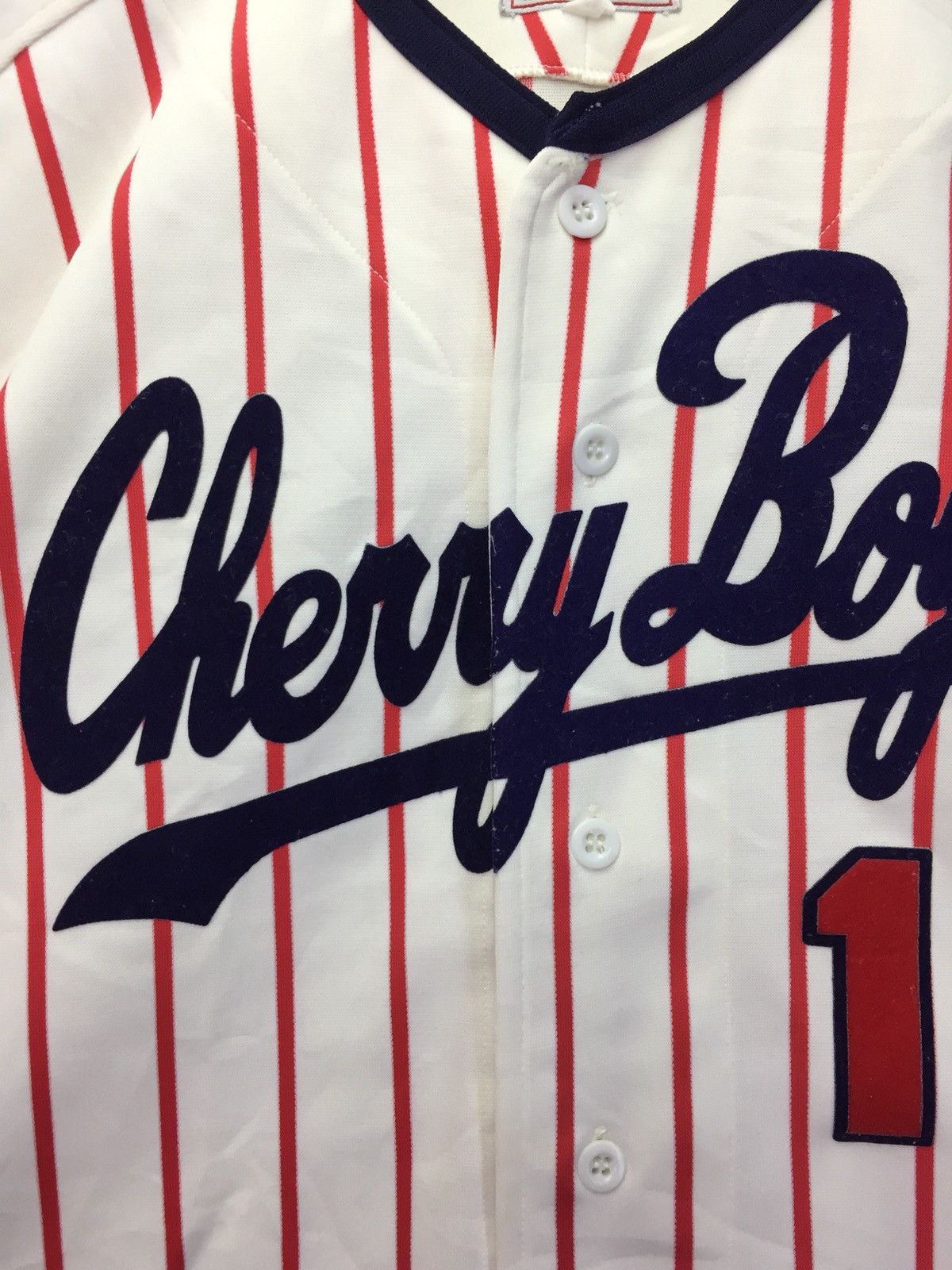 Japanese Brand Vintage Cherryboys Stripe Baseball Jersey Size US L / EU 52-54 / 3 - 6 Thumbnail