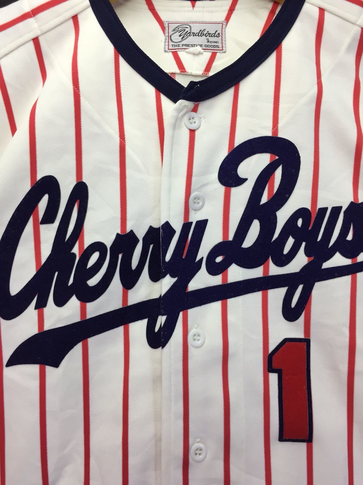 Japanese Brand Vintage Cherryboys Stripe Baseball Jersey Size US L / EU 52-54 / 3 - 4 Thumbnail