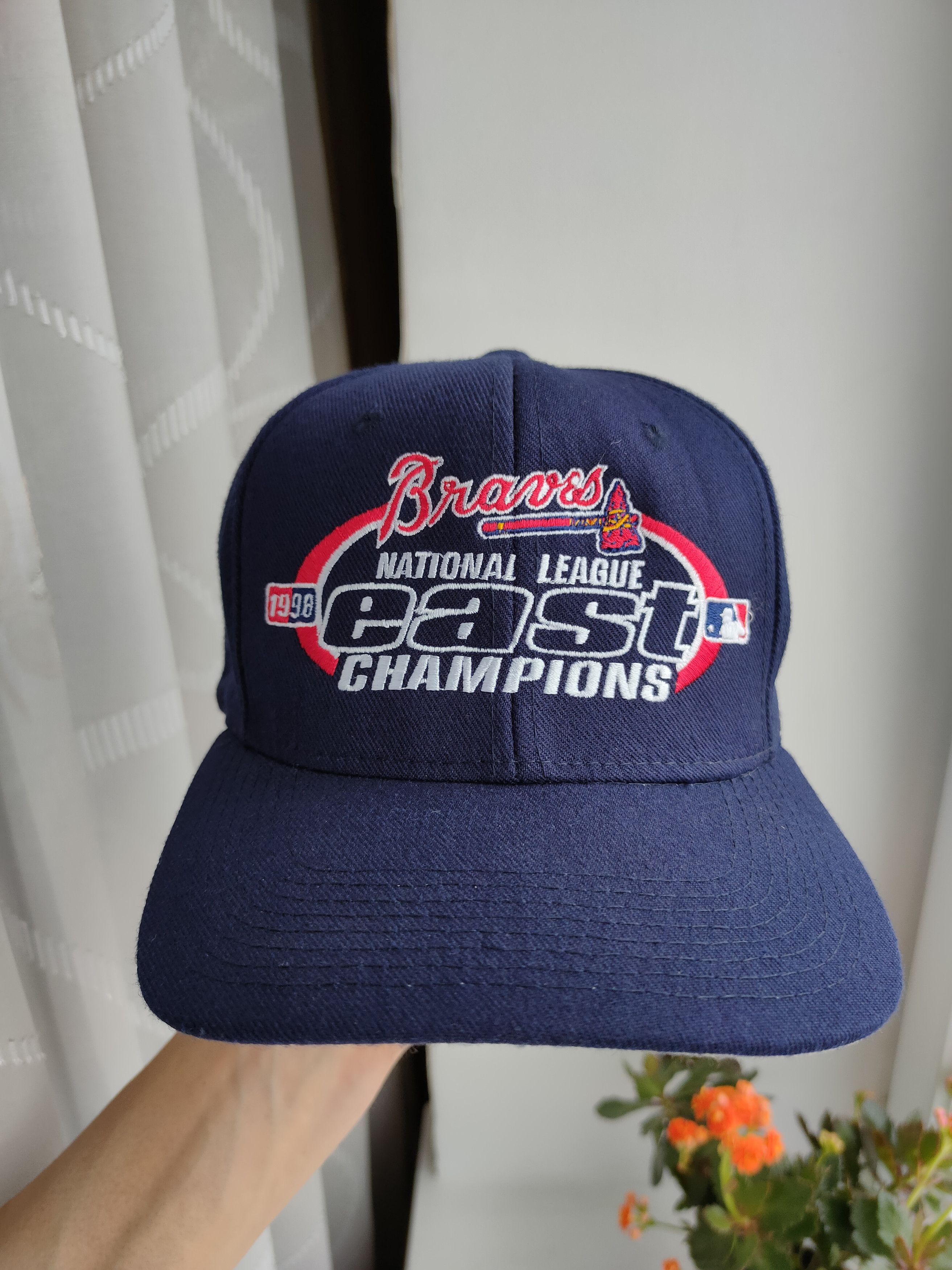 New Era 90s New Era Atlanta Braves MLB Vintage Cap Hat East Champion Size ONE SIZE - 6 Thumbnail